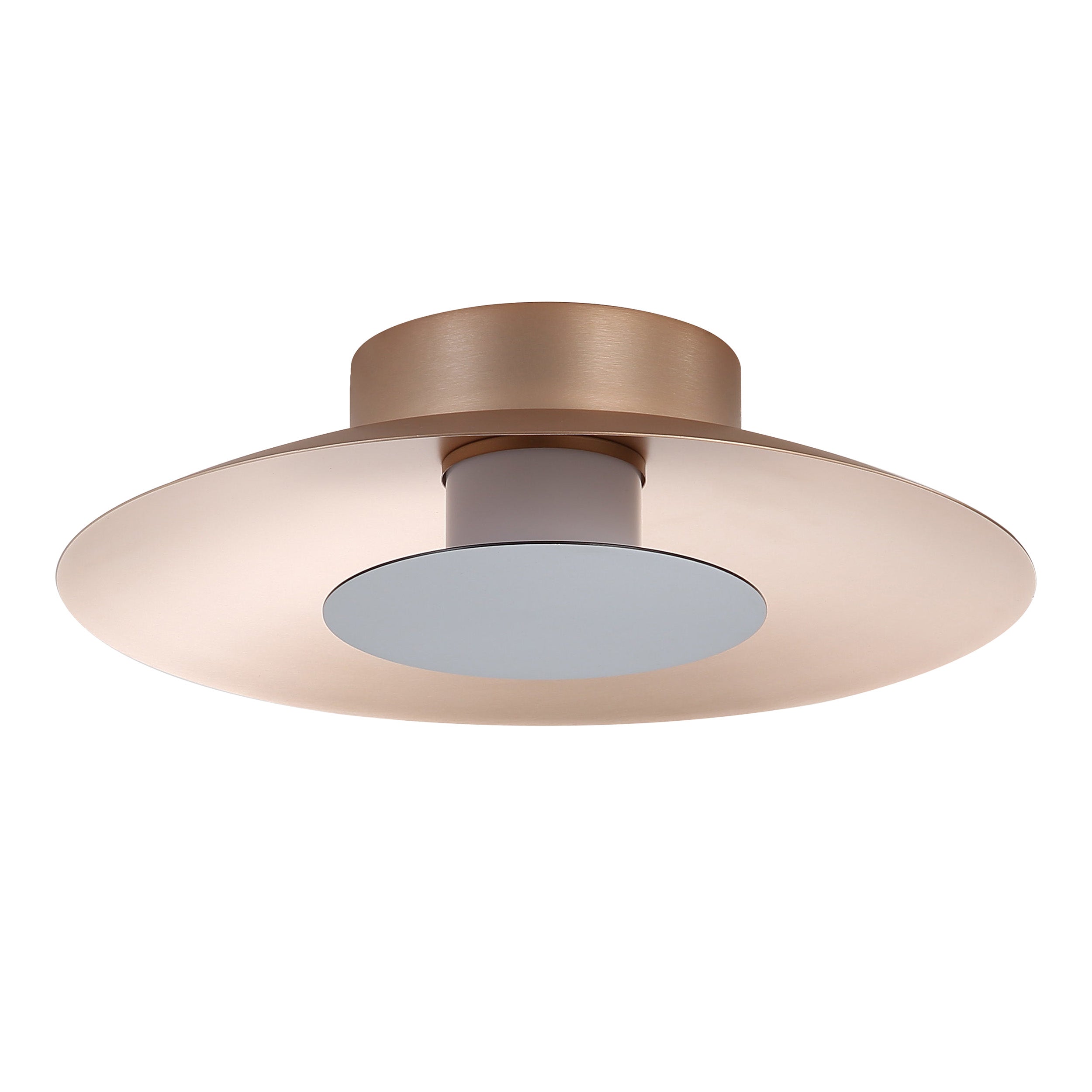 Yep by Golden Lighting Luma Integrated LED Flush Mount in French Gold and Graphite shade - - Golden Lighting