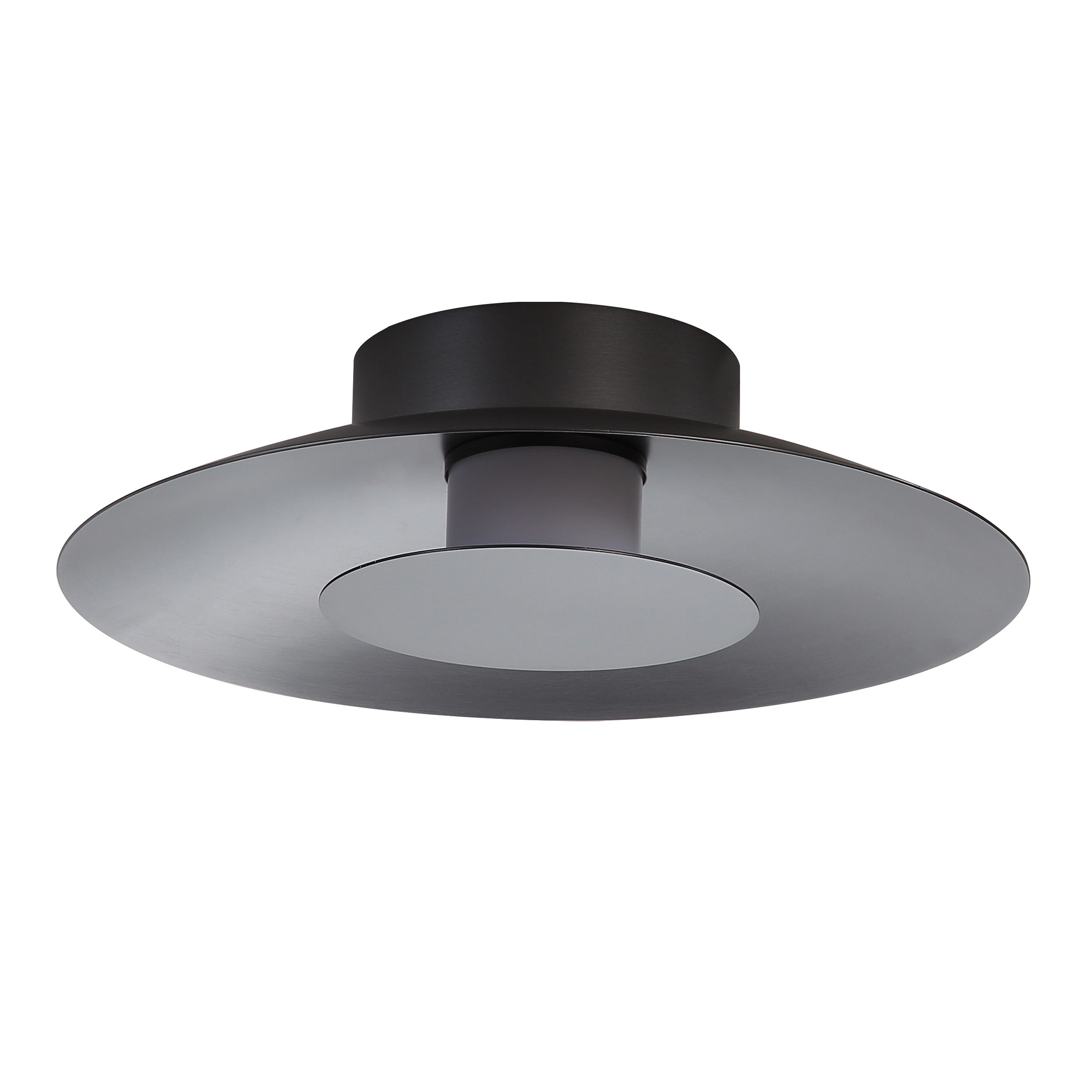 Yep by Golden Lighting Luma Integrated LED Flush Mount in Graphite and Graphite shade - - Golden Lighting