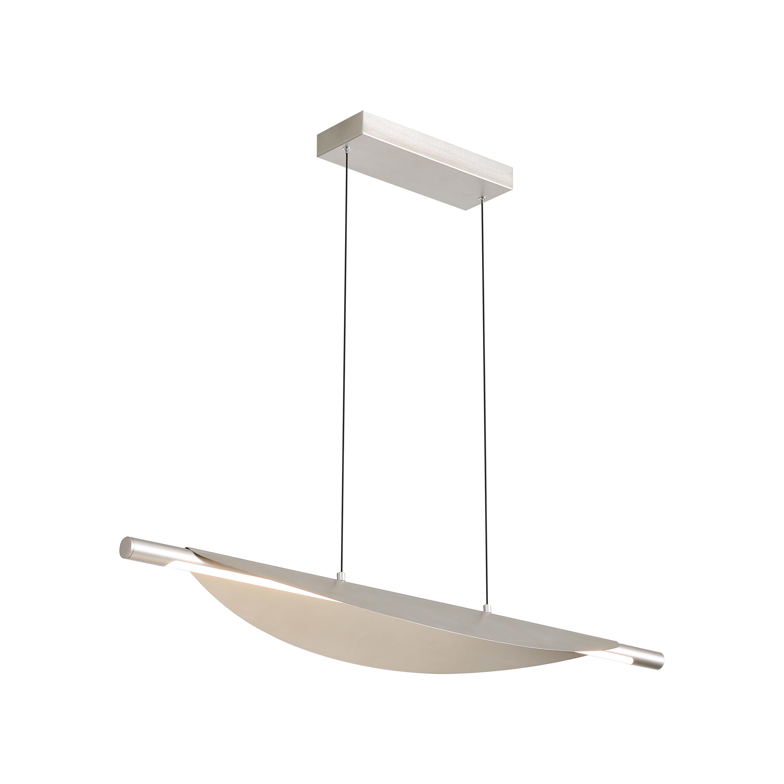 Luma Integrated LED Island Light in Sand Nickel - - Golden Lighting