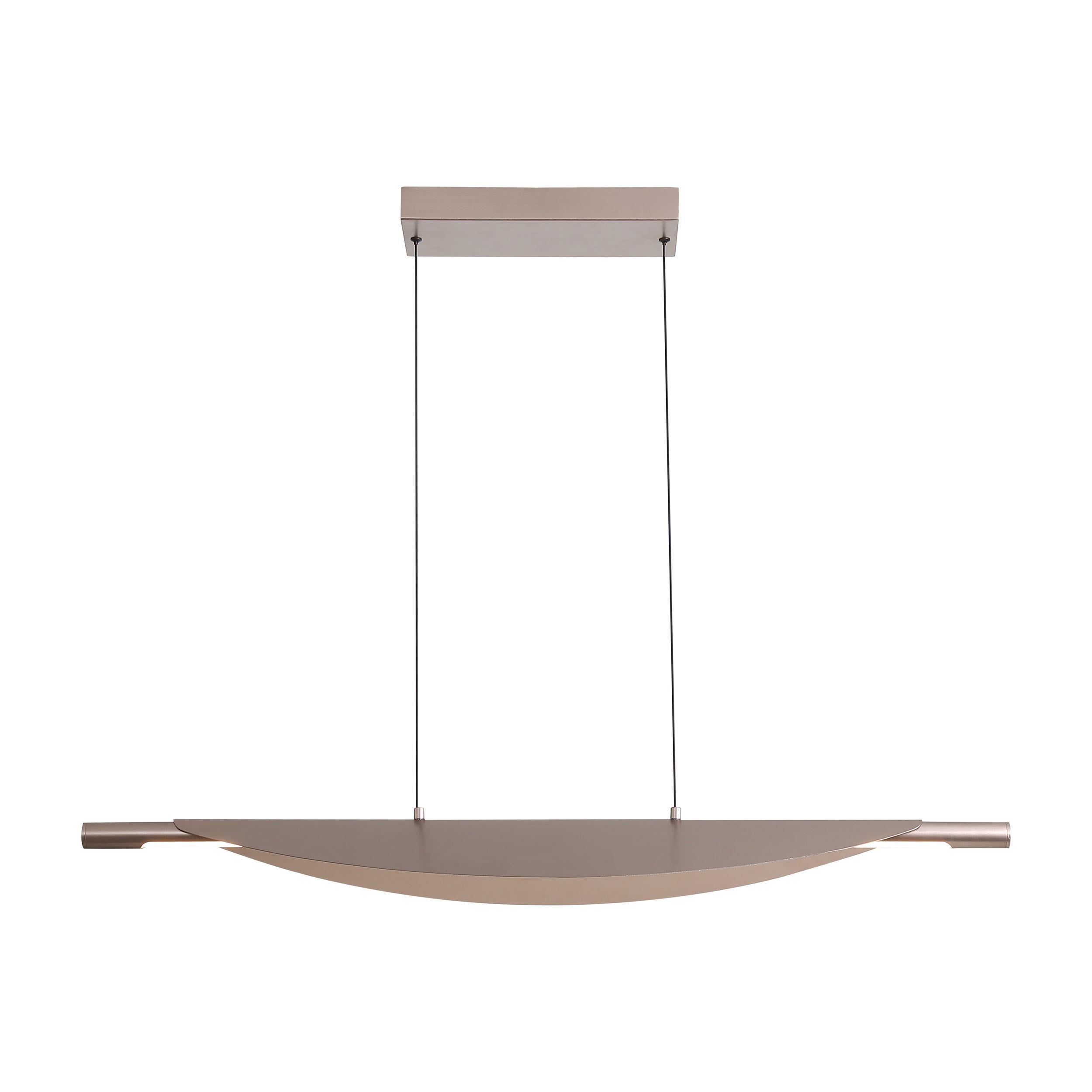 Luma 42" LED Linear Pendant in Coffee Silver - Default Title - Golden Lighting