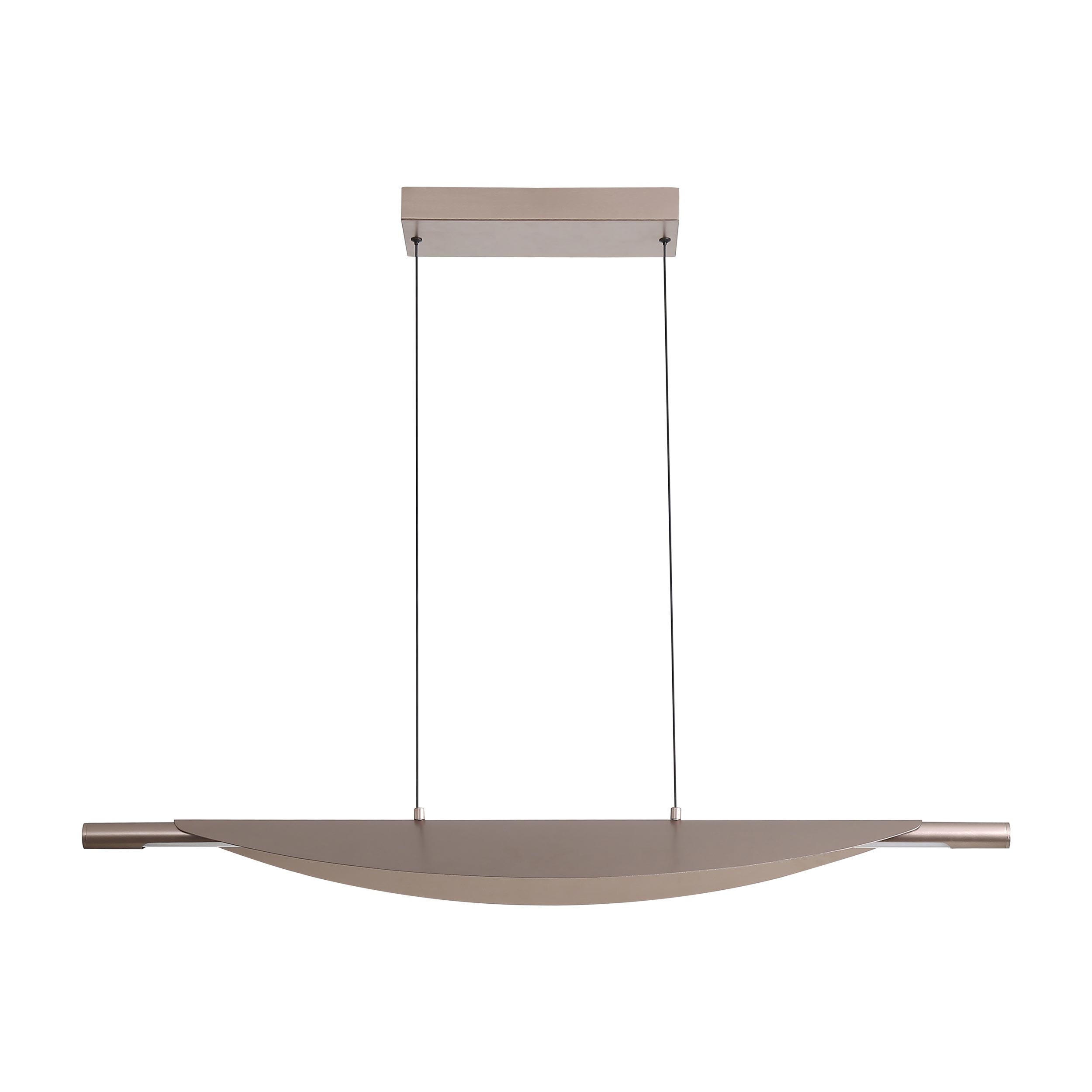 Luma 42" LED Linear Pendant in Coffee Silver - - Golden Lighting
