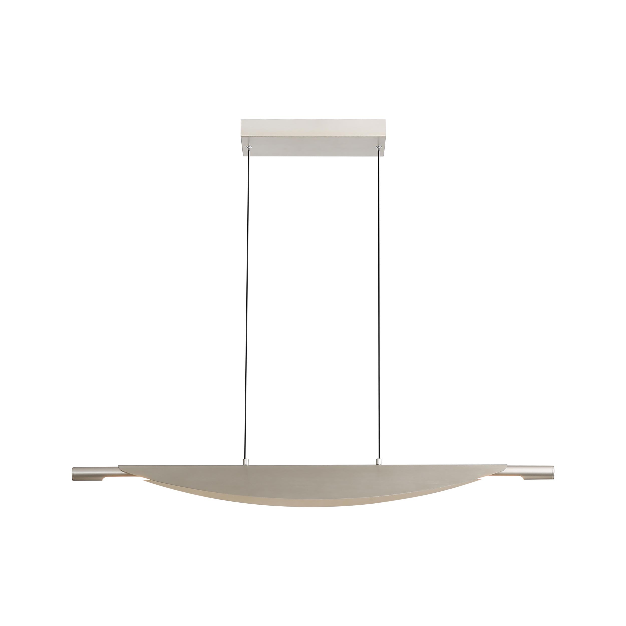 Luma 42" LED Linear Pendant in Sand Nickel - Default Title - Golden Lighting