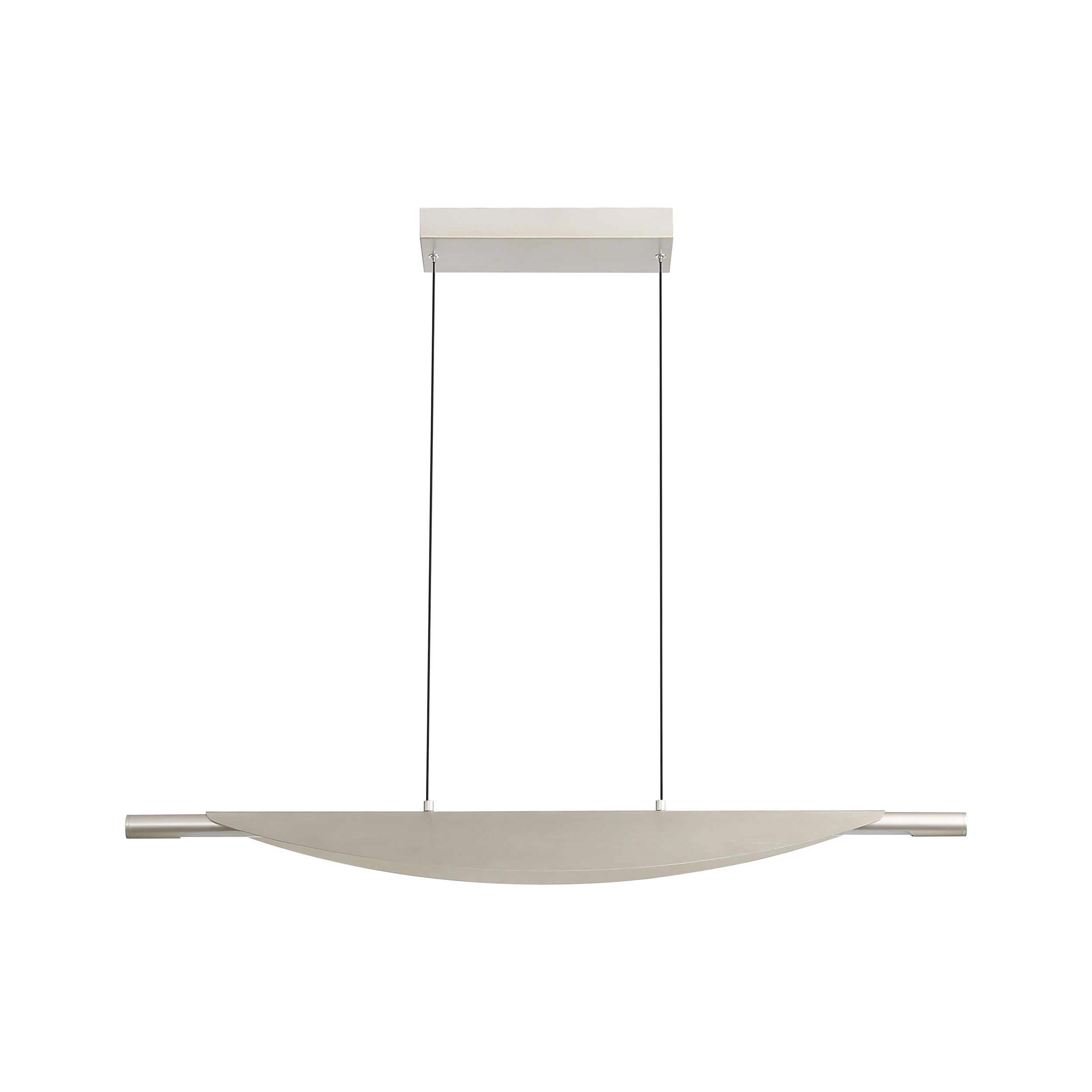 Luma 42" LED Linear Pendant in Sand Nickel - - Golden Lighting