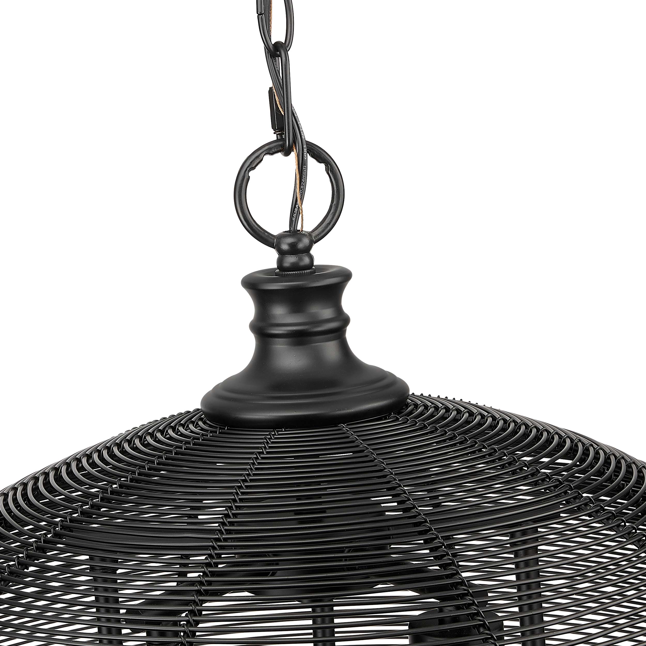 Golden Lighting Calypso 5-light Pendant in Matte Black - - Golden Lighting