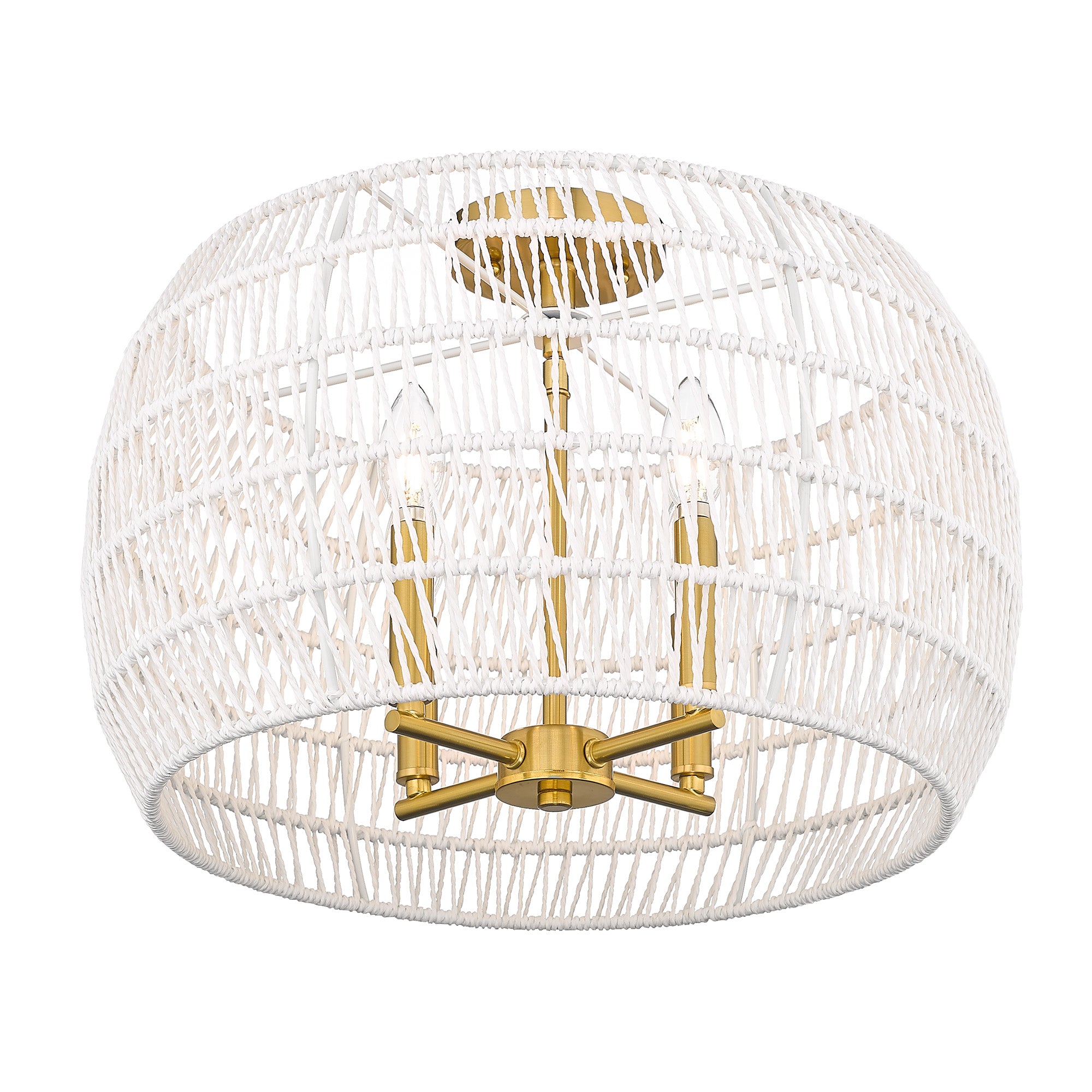 Ellie 4-light Semi-Flush Mount in Modern Brushed Gold