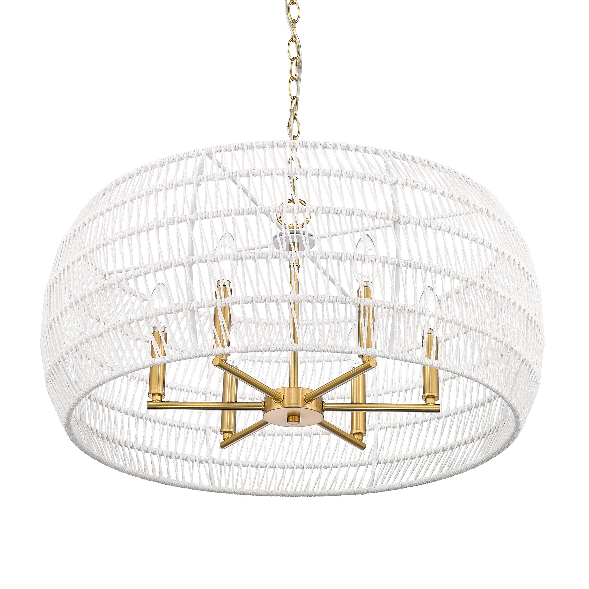 Ellie 6-light Chandelier in Modern Brushed Gold