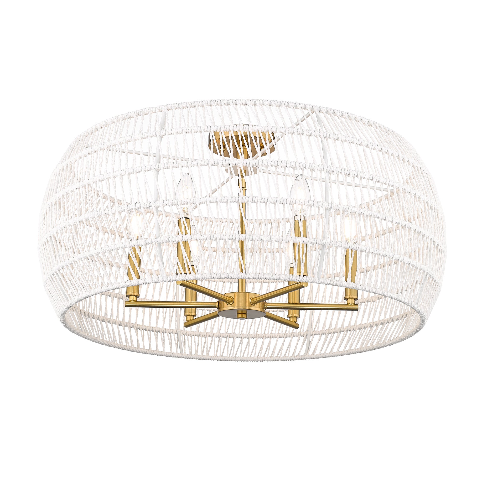 Ellie 6-light Semi-Flush Mount in Modern Brushed Gold