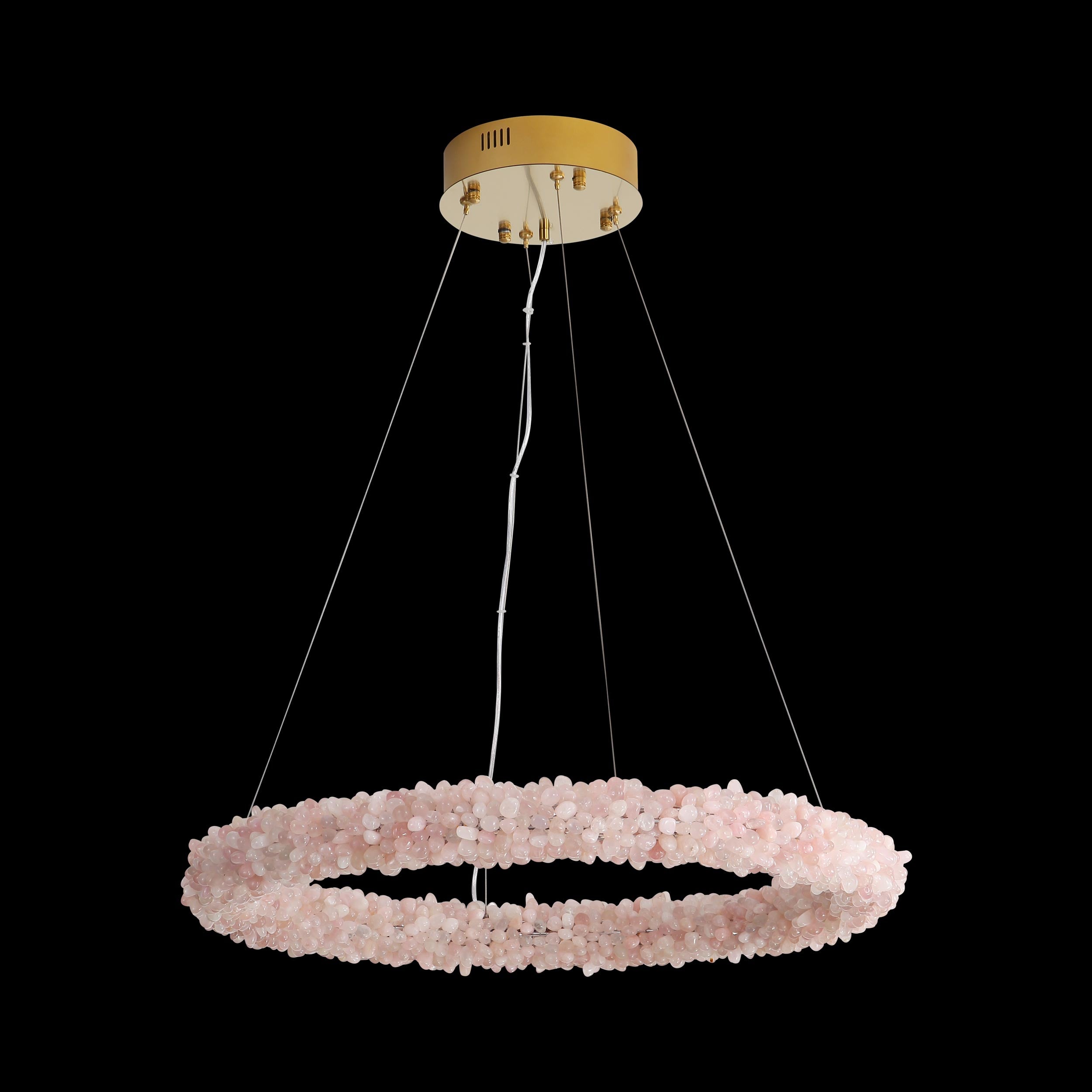 Ziva by Golden Lighting Corallo Integrated LED 30in Chandelier in Coral - - Golden Lighting