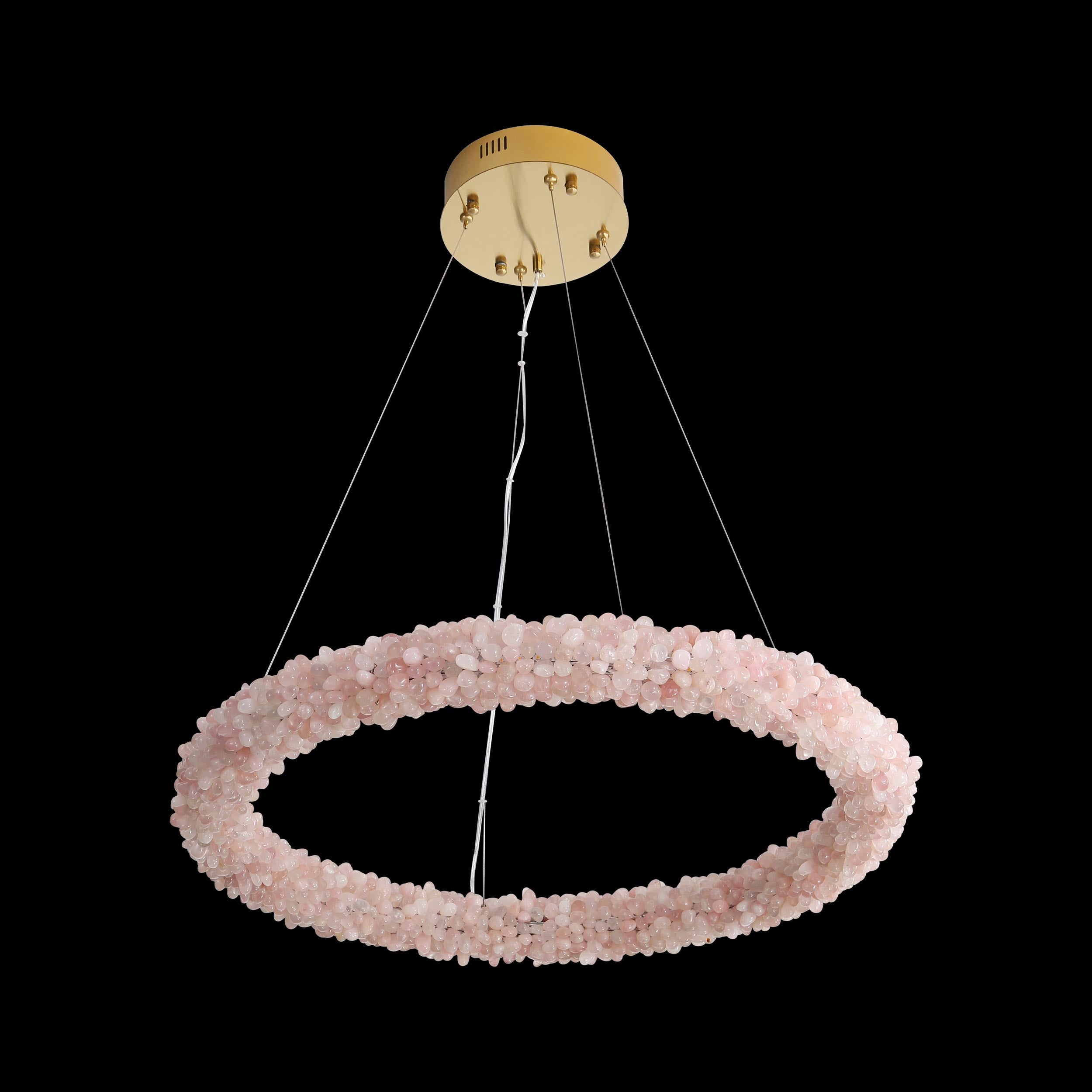 Ziva by Golden Lighting Corallo Integrated LED 30in Chandelier in Coral - - Golden Lighting