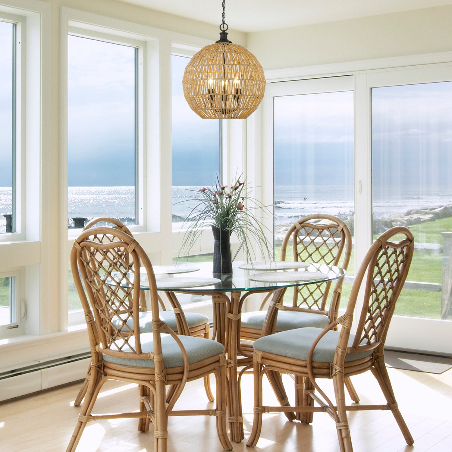 Golden Lighting Florence 3-light Pendant in Matte Black