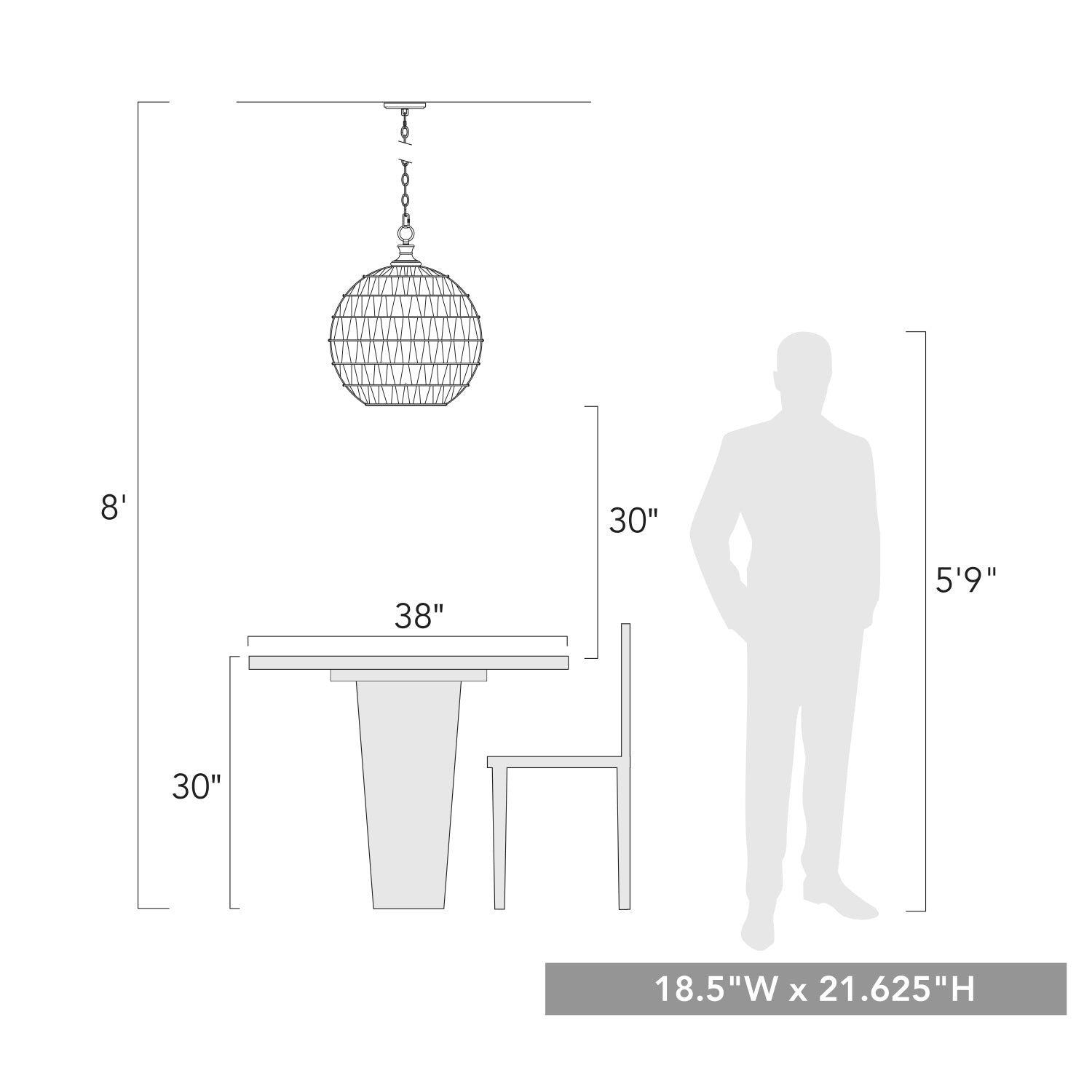 Golden Lighting Florence 3-light Pendant in Matte Black - - Golden Lighting