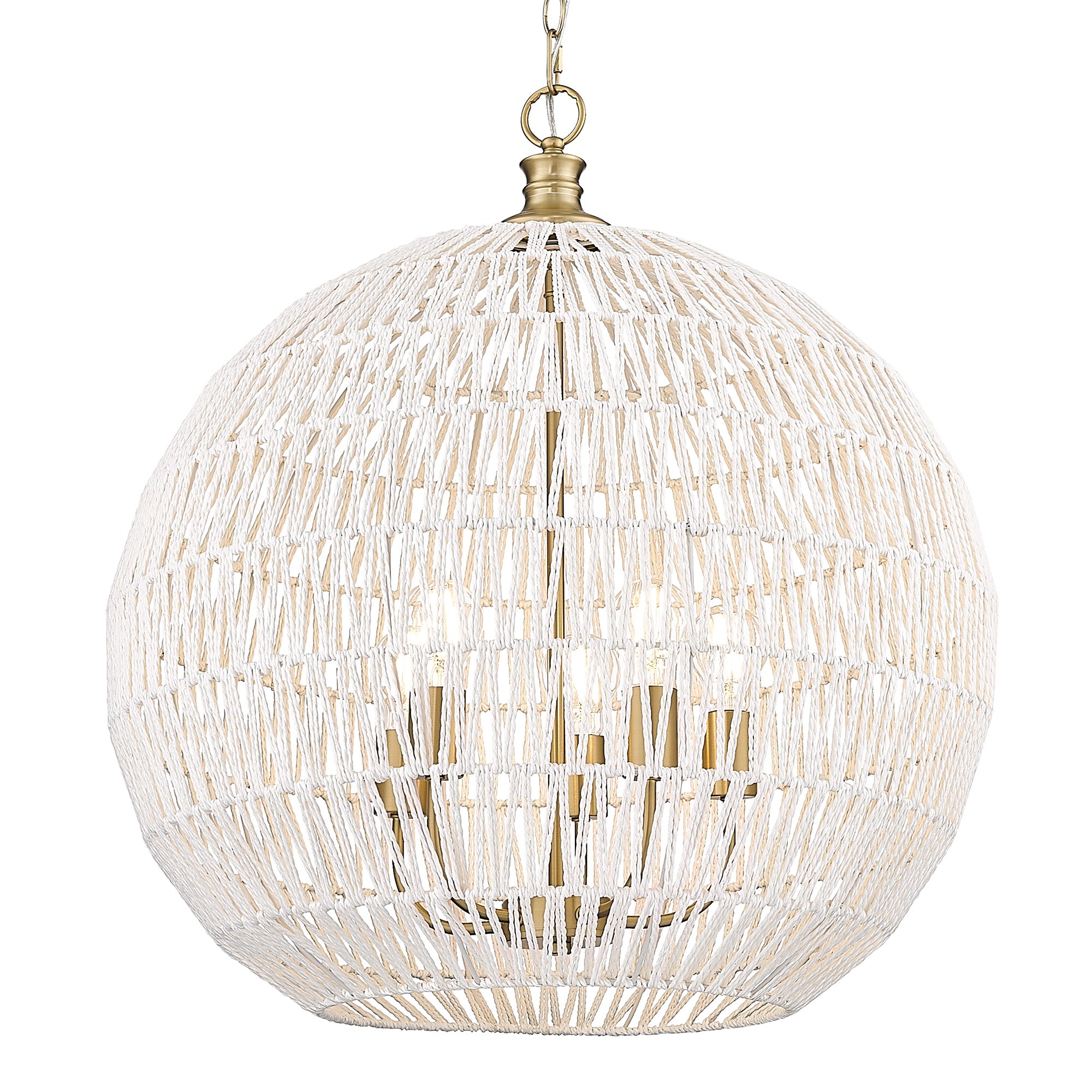 Golden Lighting Florence 5-light Pendant in Brushed Champagne Brass - - Golden Lighting