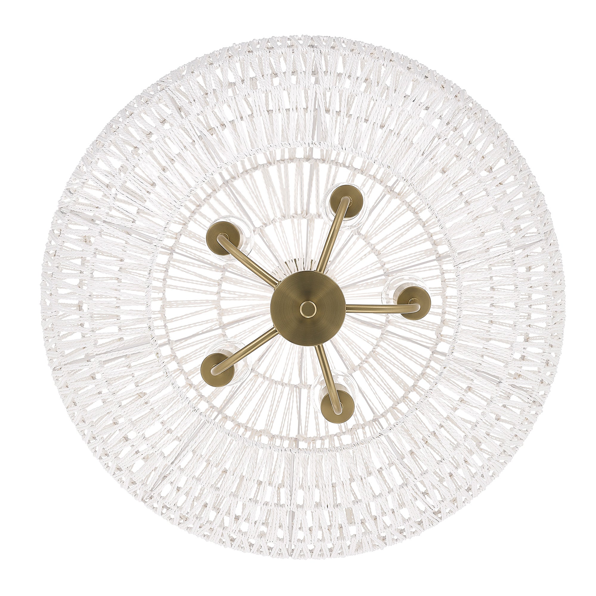 Golden Lighting Florence 5-light Pendant in Brushed Champagne Brass - - Golden Lighting