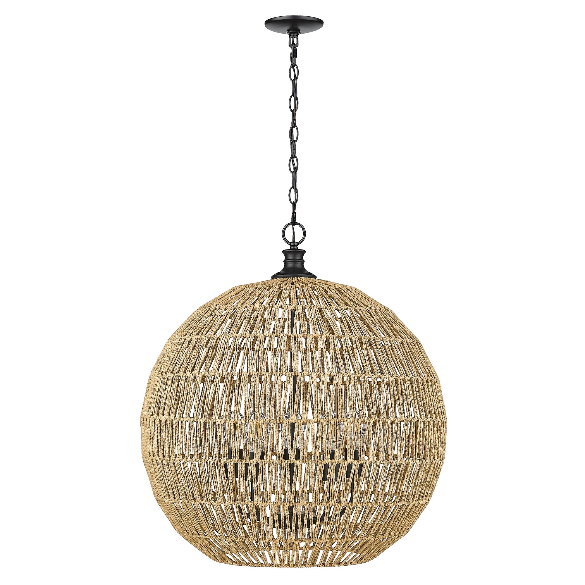 Golden Lighting Florence 5-light Pendant in Matte Black - - Golden Lighting