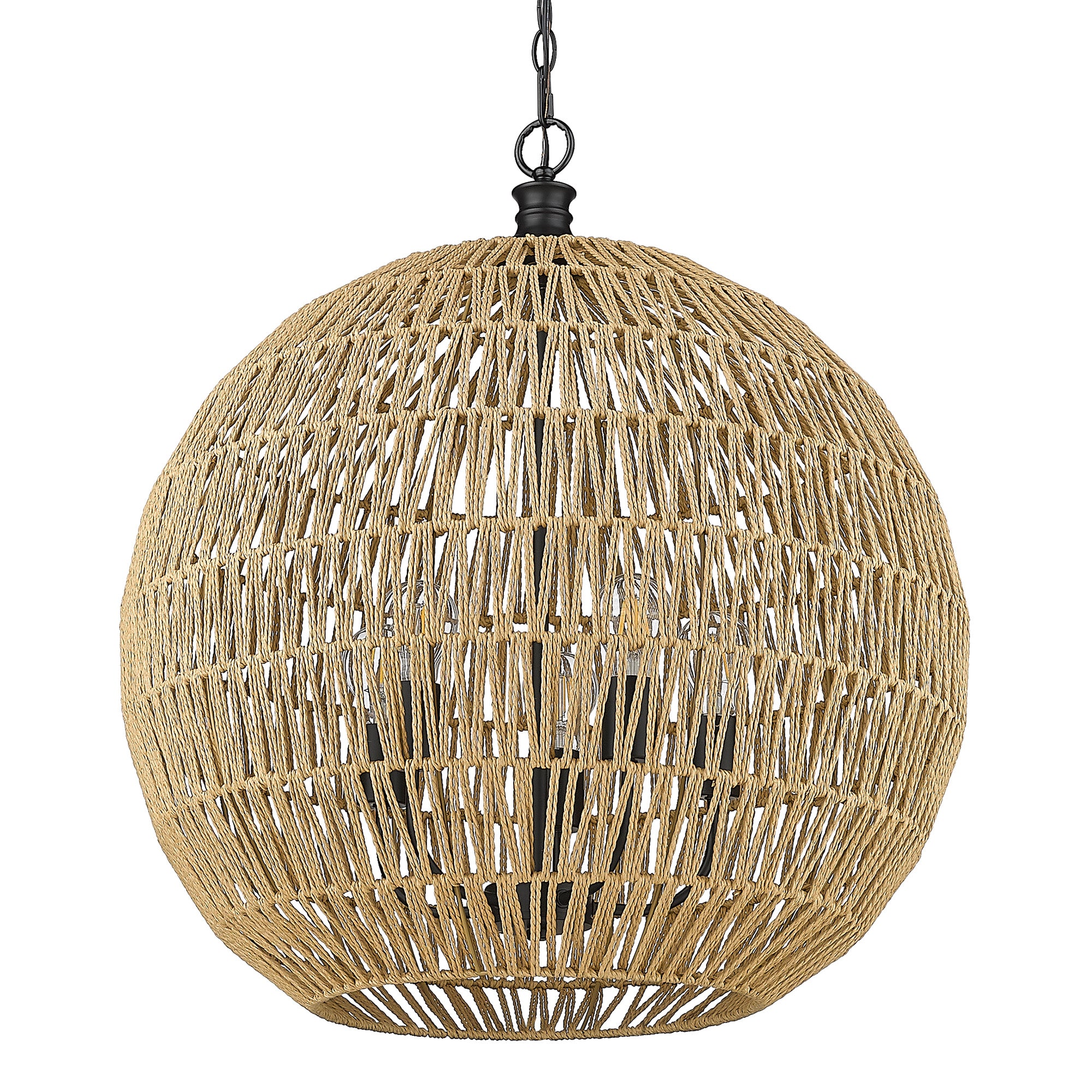 Golden Lighting Florence 5-light Pendant in Matte Black - - Golden Lighting