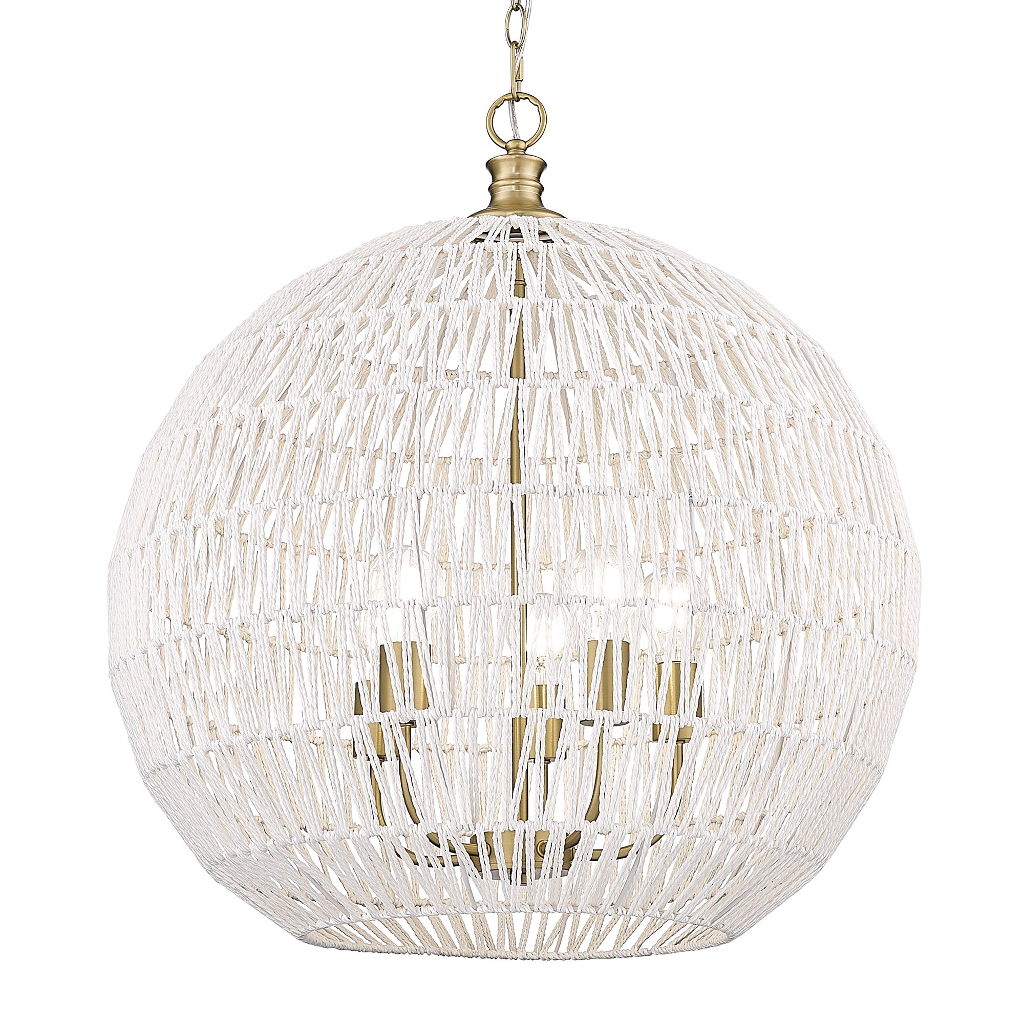 Golden Lighting Florence 5-light Pendant in Brushed Champagne Brass