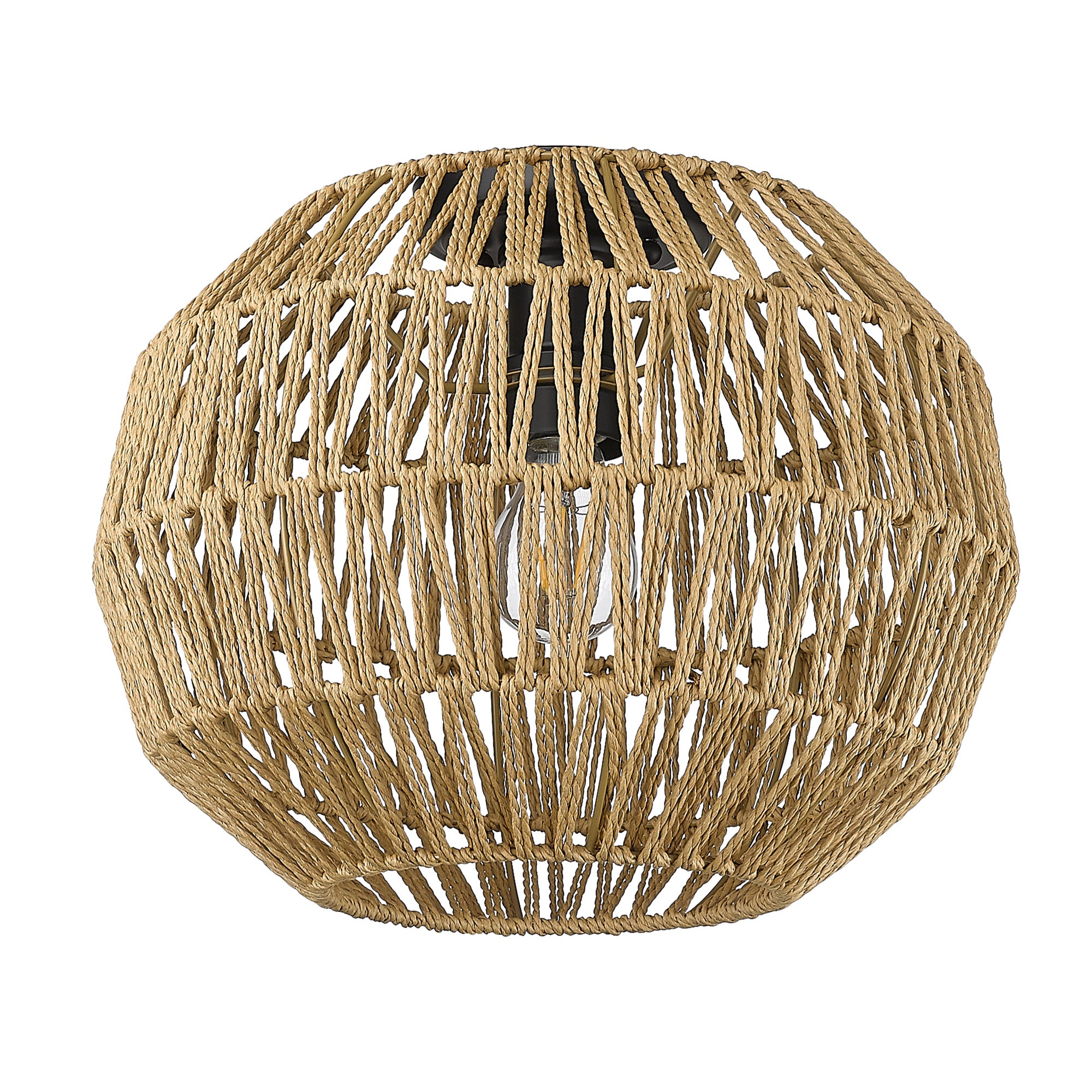 Golden Lighting Florence 1-light Flush Mount in Matte Black - - Golden Lighting
