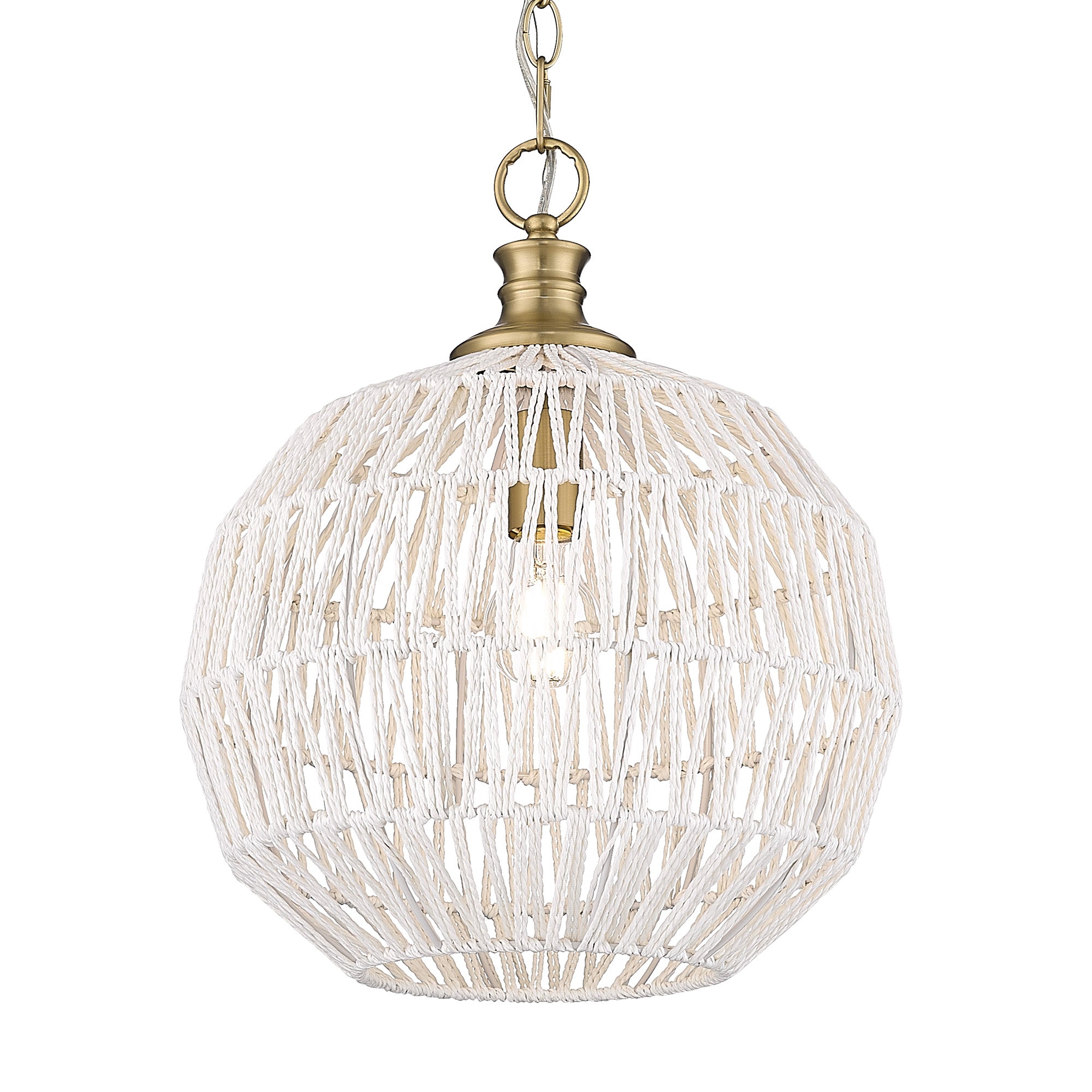 Golden Lighting Florence 1-light Pendant in Brushed Champagne Brass - - Golden Lighting