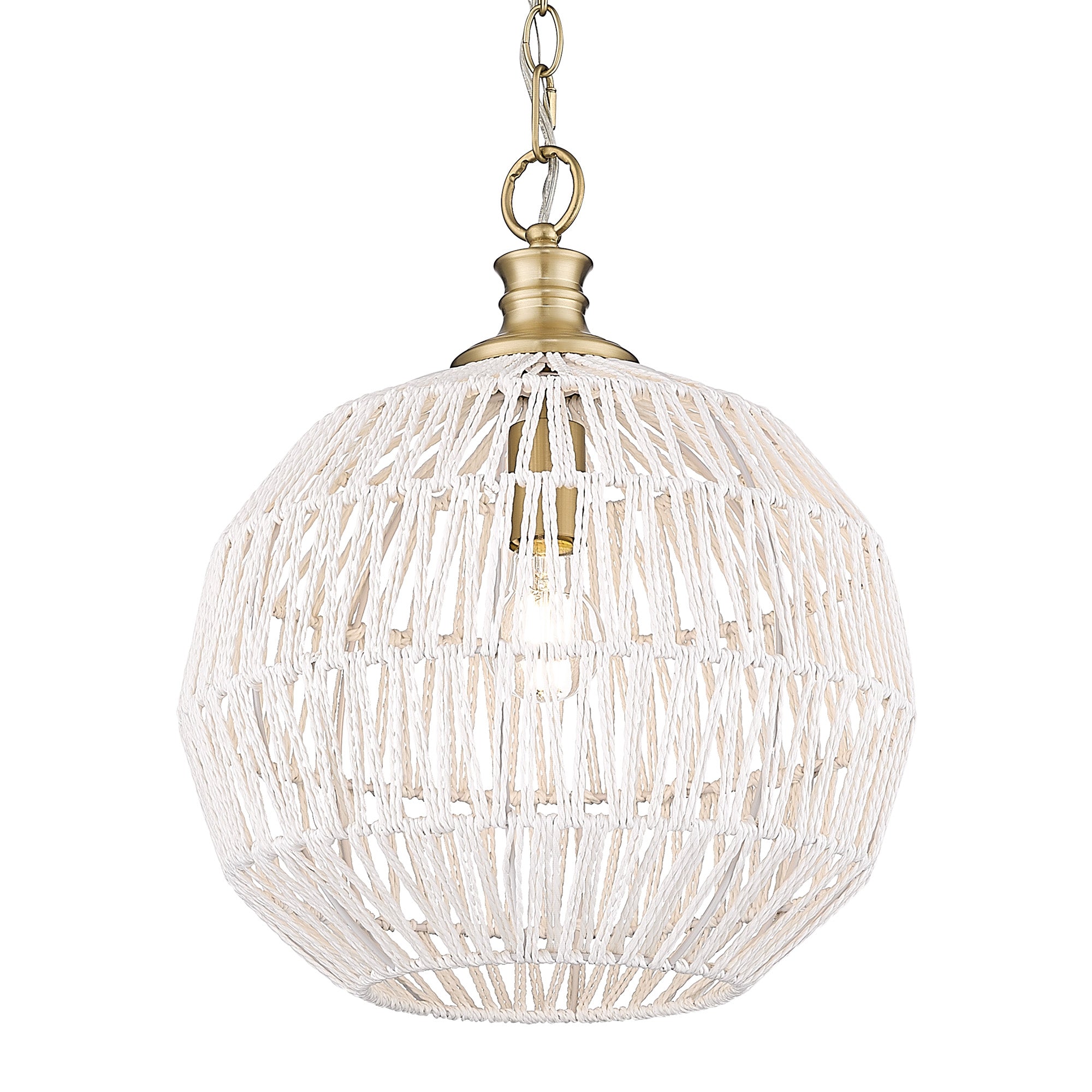 Golden Lighting Florence 1-light Pendant in Brushed Champagne Brass