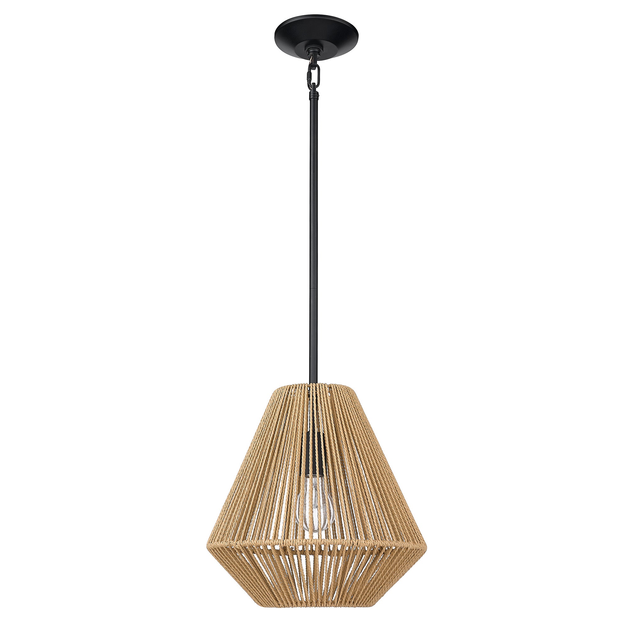 Golden Lighting Valentina 1-light Pendant in Matte Black - - Golden Lighting