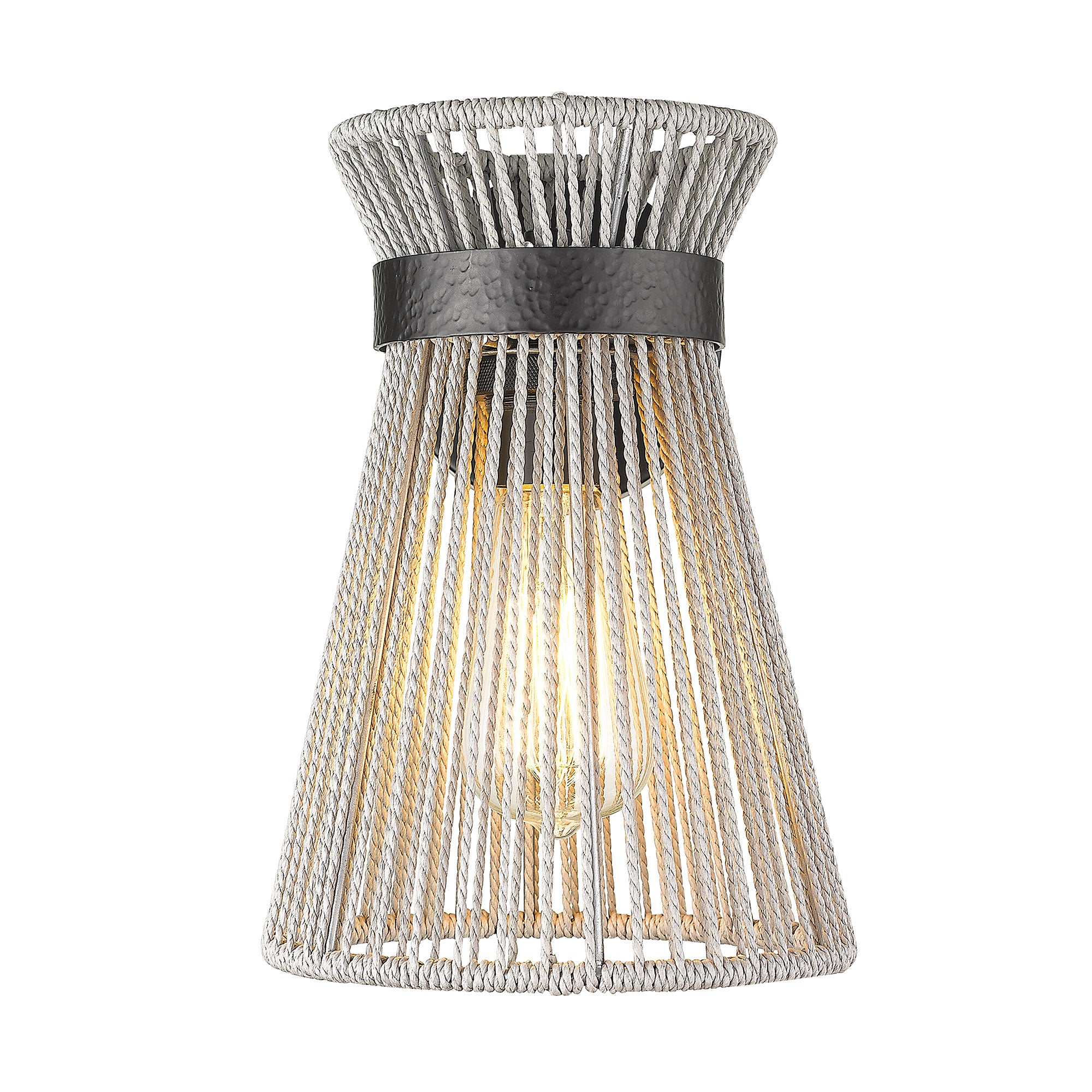 Golden Lighting Avon 1-light Wall Sconce in Matte Black - - Golden Lighting