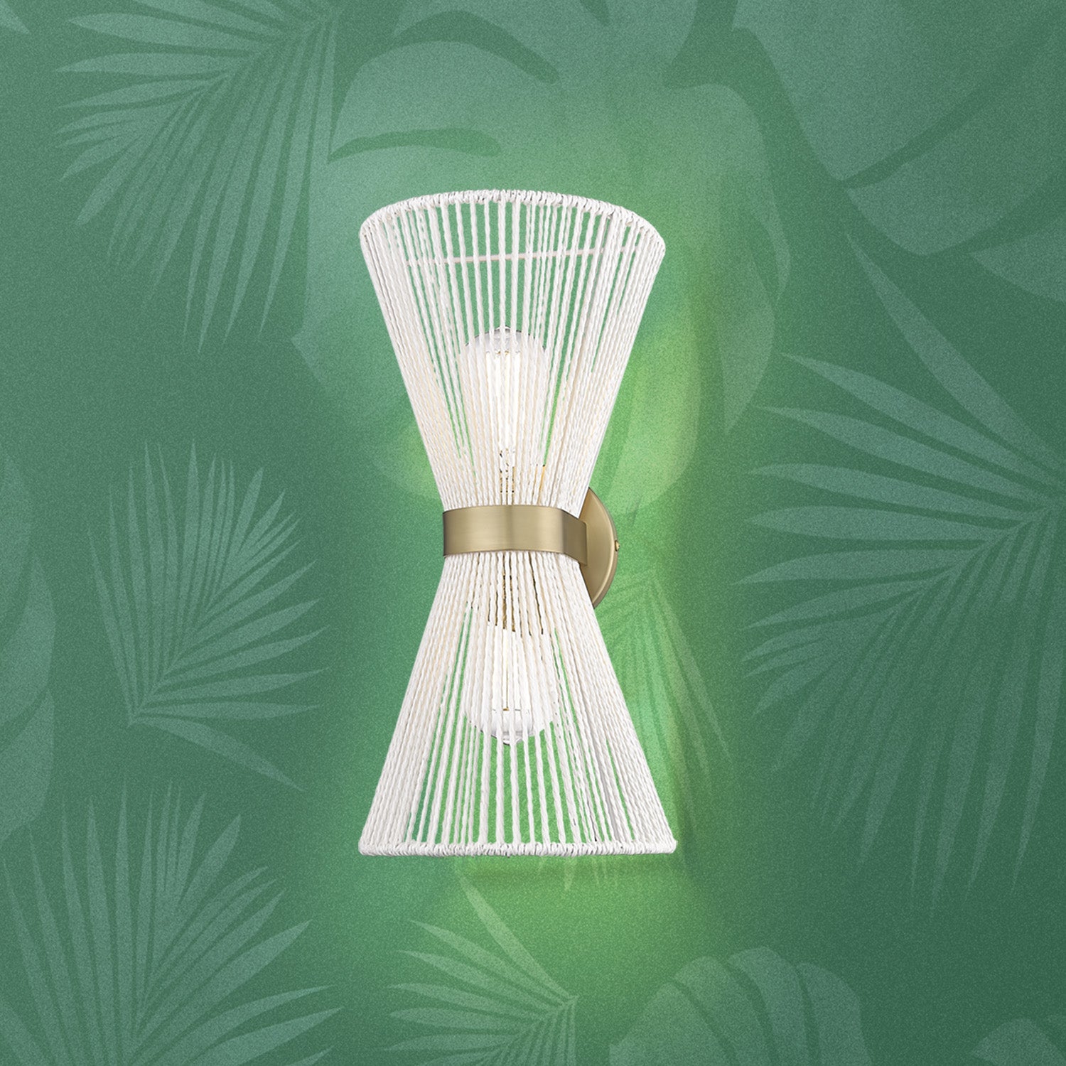 Golden Lighting Avon 2-light Wall Sconce in Brushed Champagne Brass - - Golden Lighting