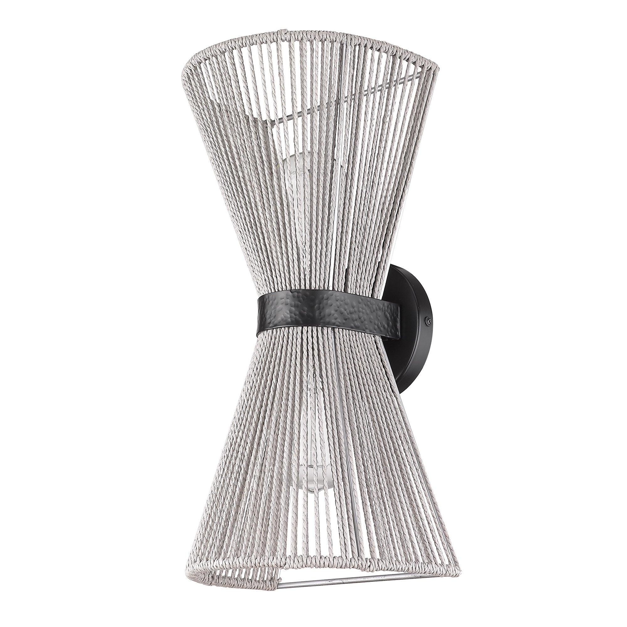 Golden Lighting Avon 2-light Wall Sconce in Matte Black - - Golden Lighting