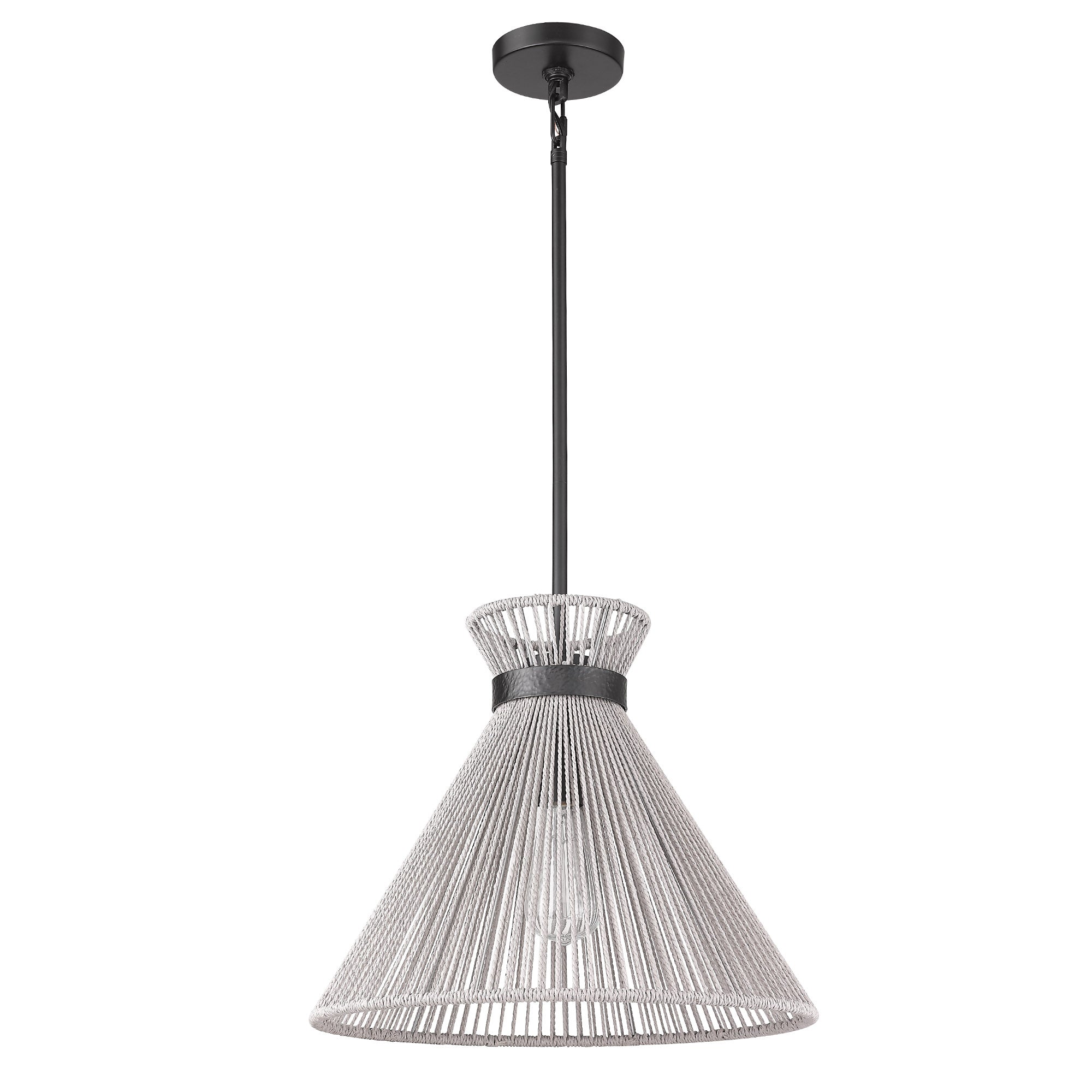 Golden Lighting Avon 1-light Pendant in Matte Black - - Golden Lighting