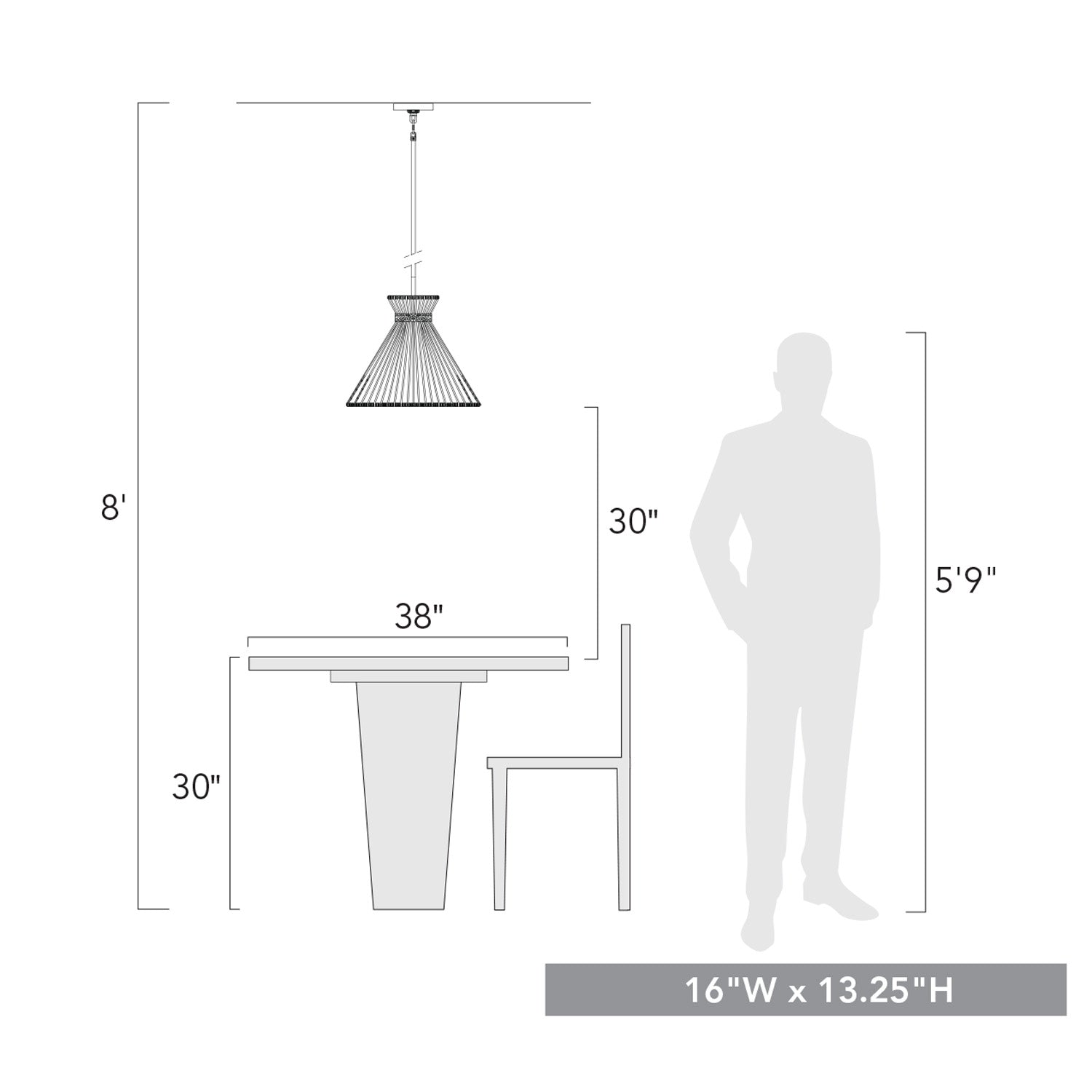Golden Lighting Avon 1-light Pendant in Matte Black - - Golden Lighting
