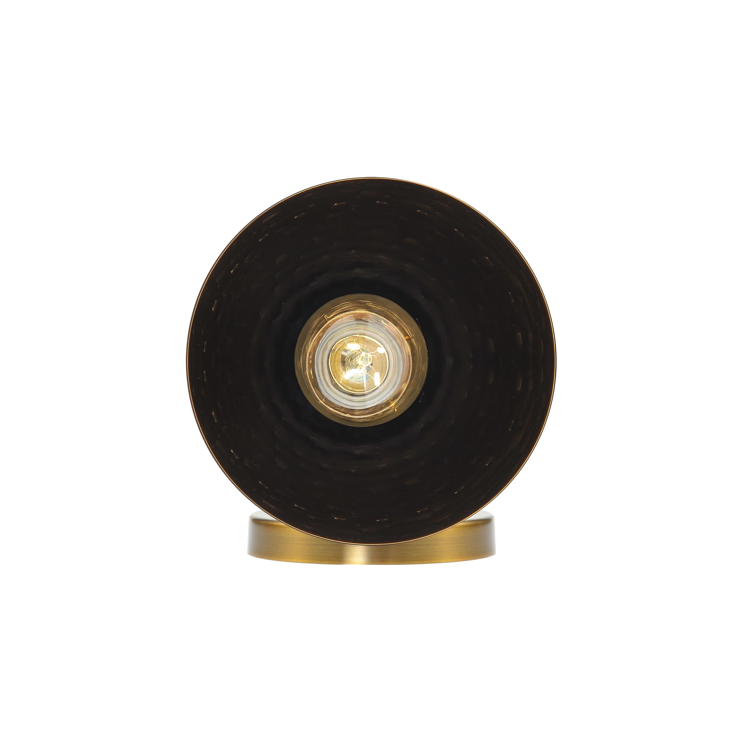 Golden Lighting Shepard 1-light Wall Sconce in Modern Brass and Matte Black shade - - Golden Lighting