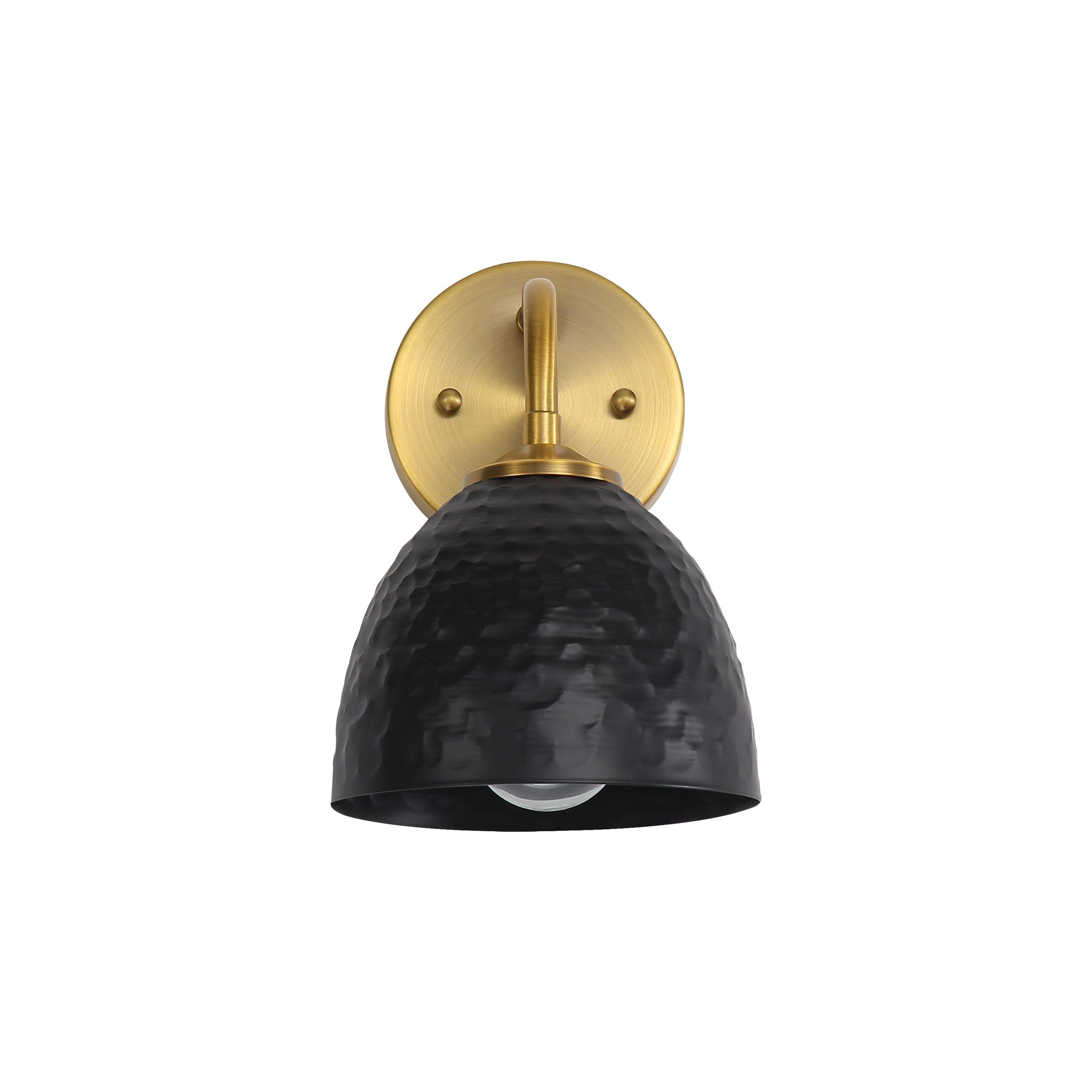 Shepard 1-Light Wall Sconce in Modern Brass with Matte Black - Default Title - Golden Lighting