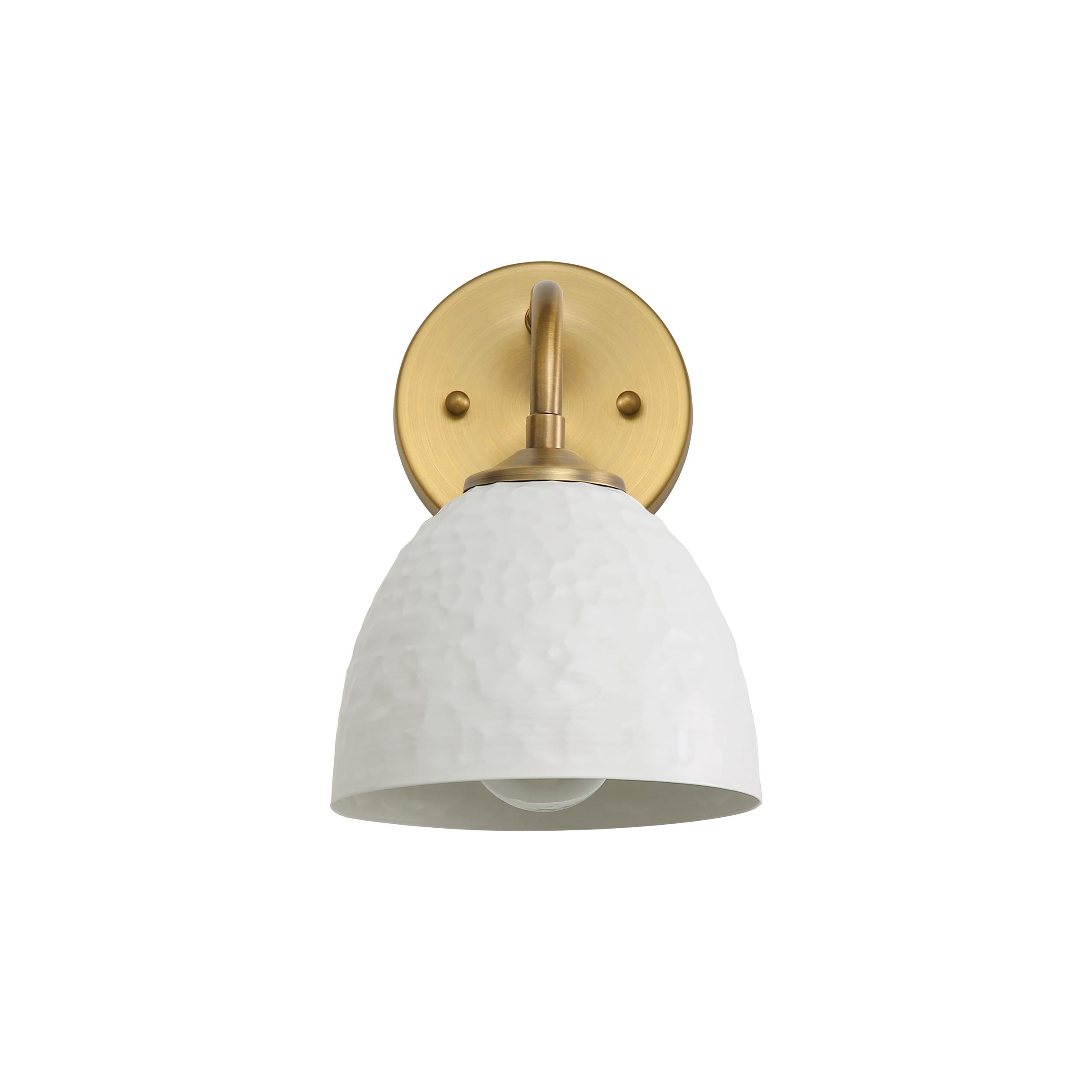 Shepard 1-Light Wall Sconce in Modern Brass with Matte White - Default Title - Golden Lighting