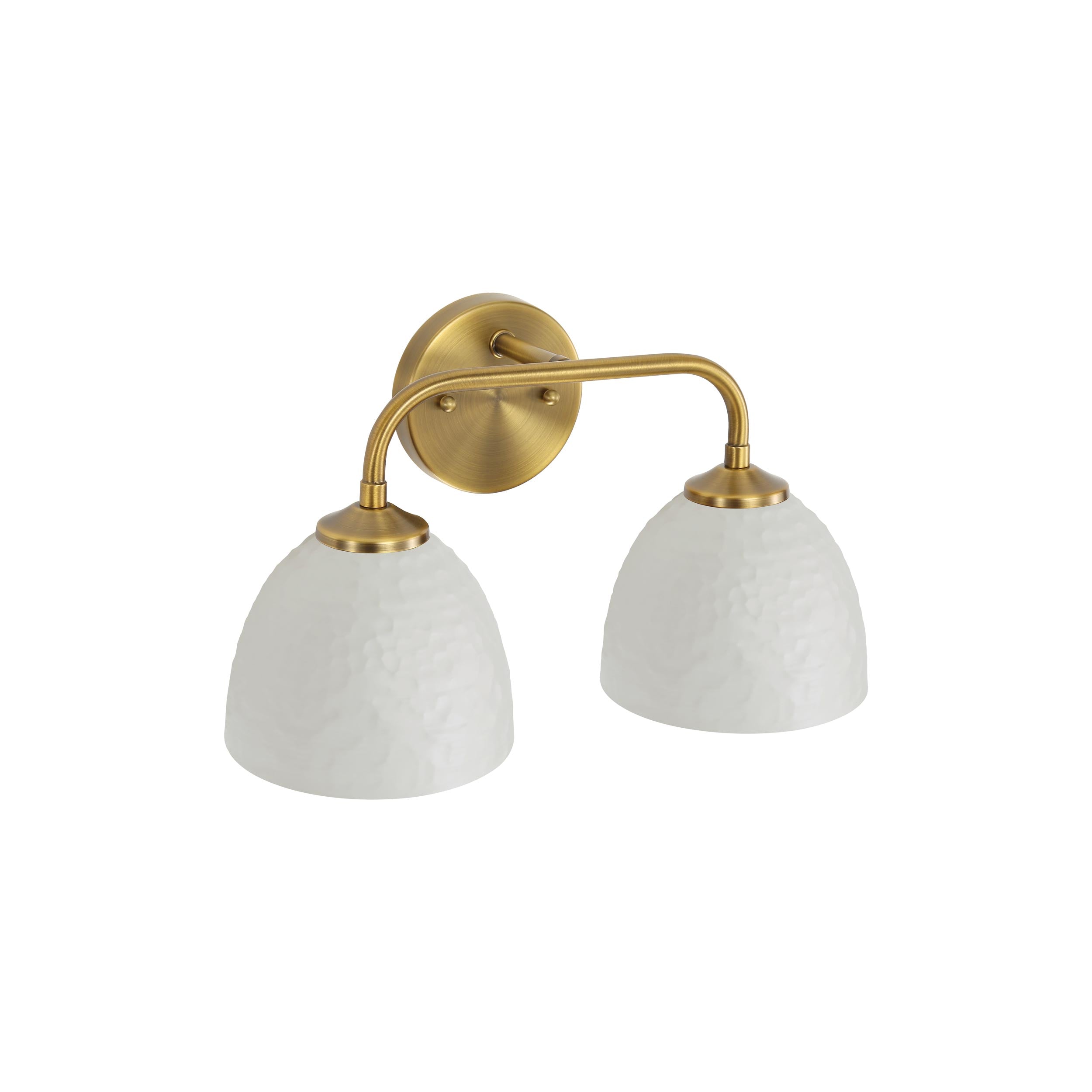 Golden Lighting Shepard 2-light Vanity in Modern Brass and Matte White shade - - Golden Lighting