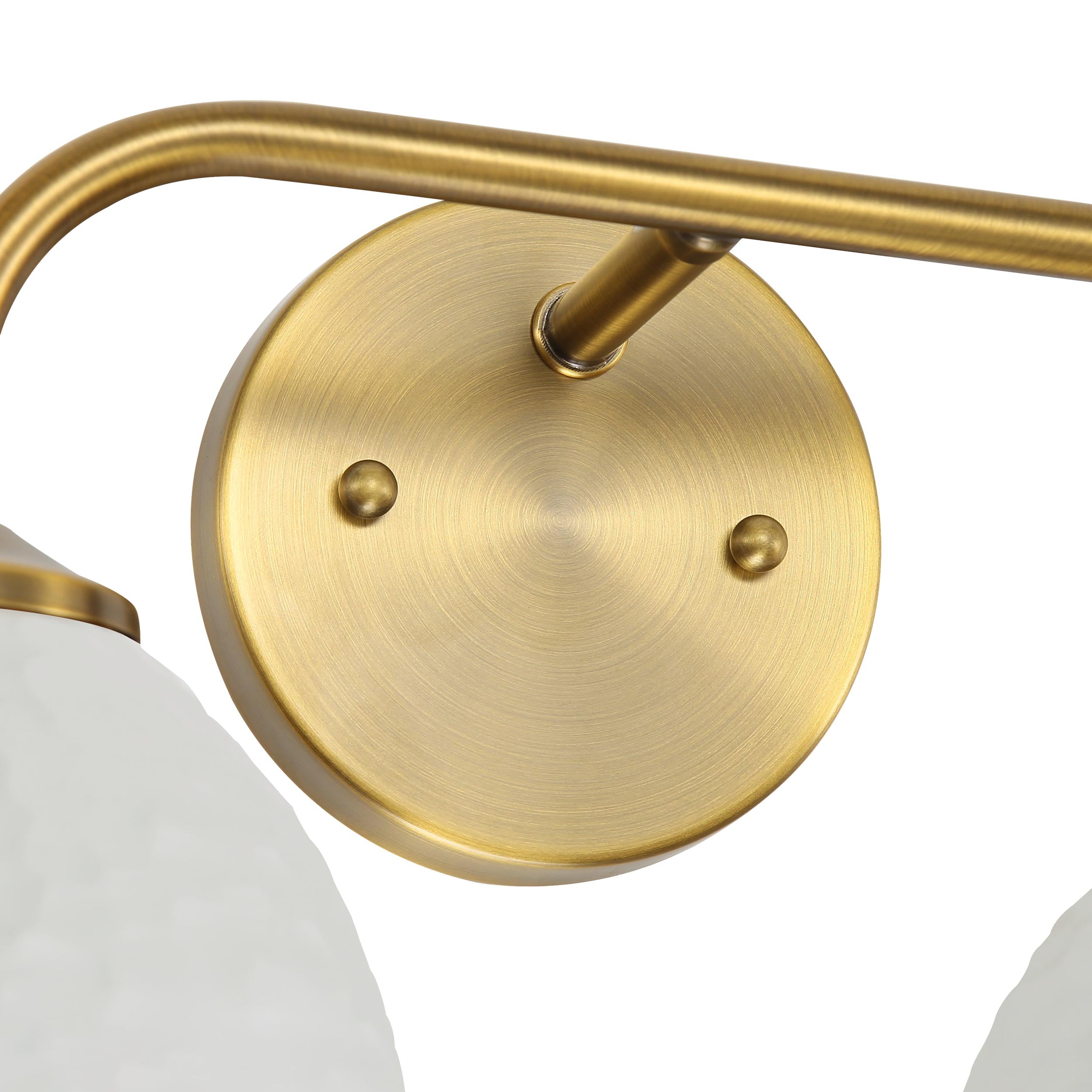 Golden Lighting Shepard 2-light Vanity in Modern Brass and Matte White shade - - Golden Lighting