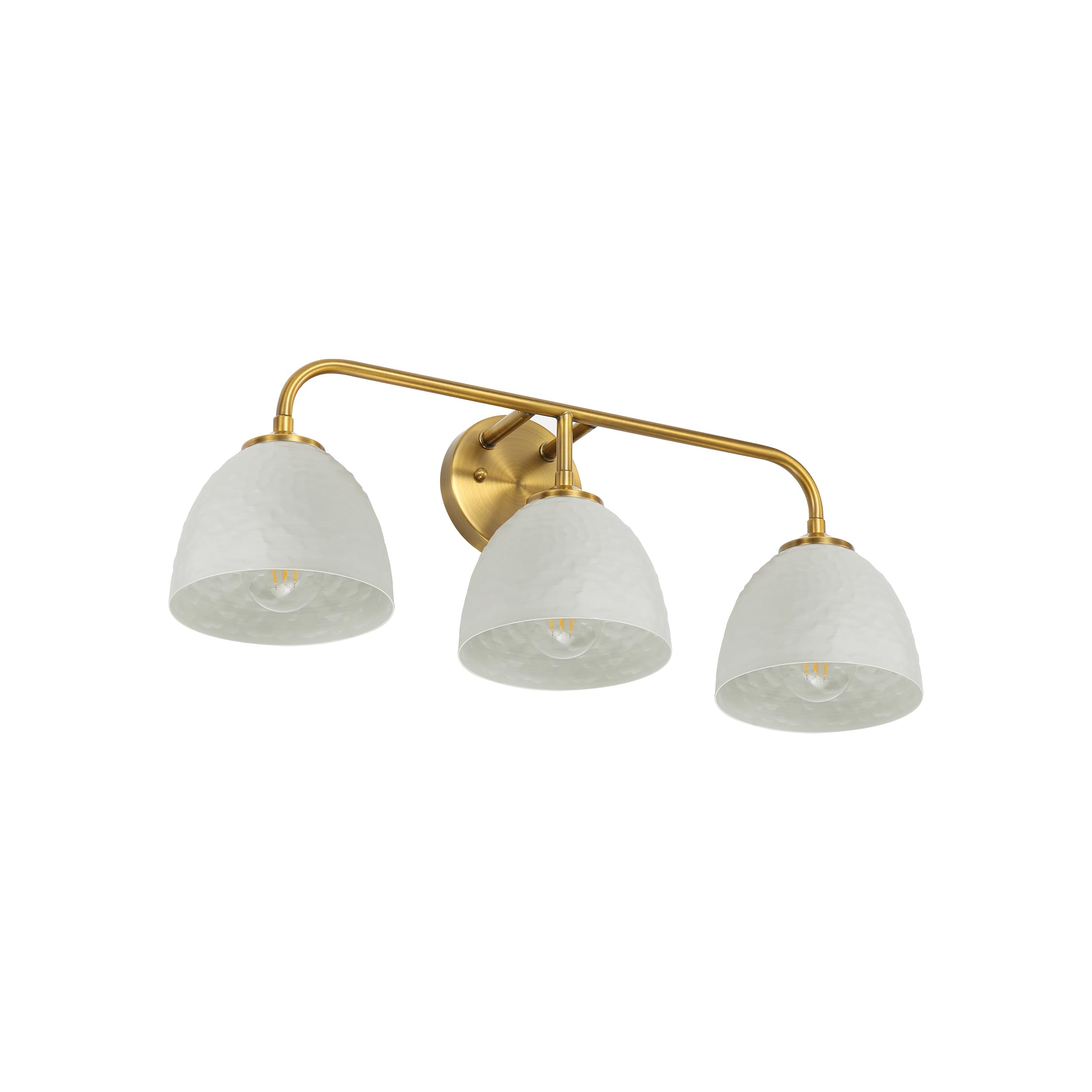 Golden Lighting Shepard 3-light Vanity in Modern Brass and Matte White shade - - Golden Lighting