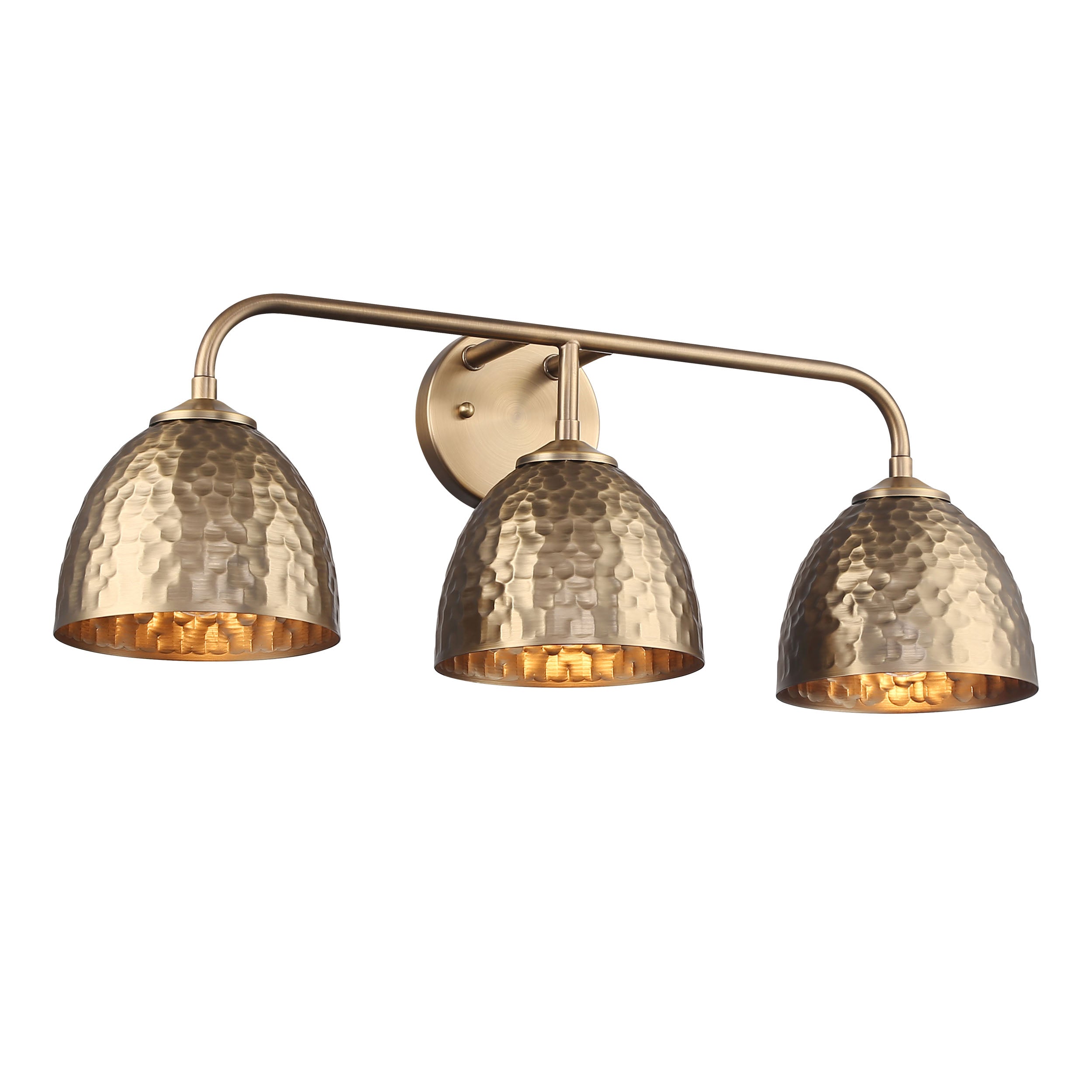 Golden Lighting Shepard 3-light Vanity in Modern Brass and Modern Brass shade - Default Title - Golden Lighting