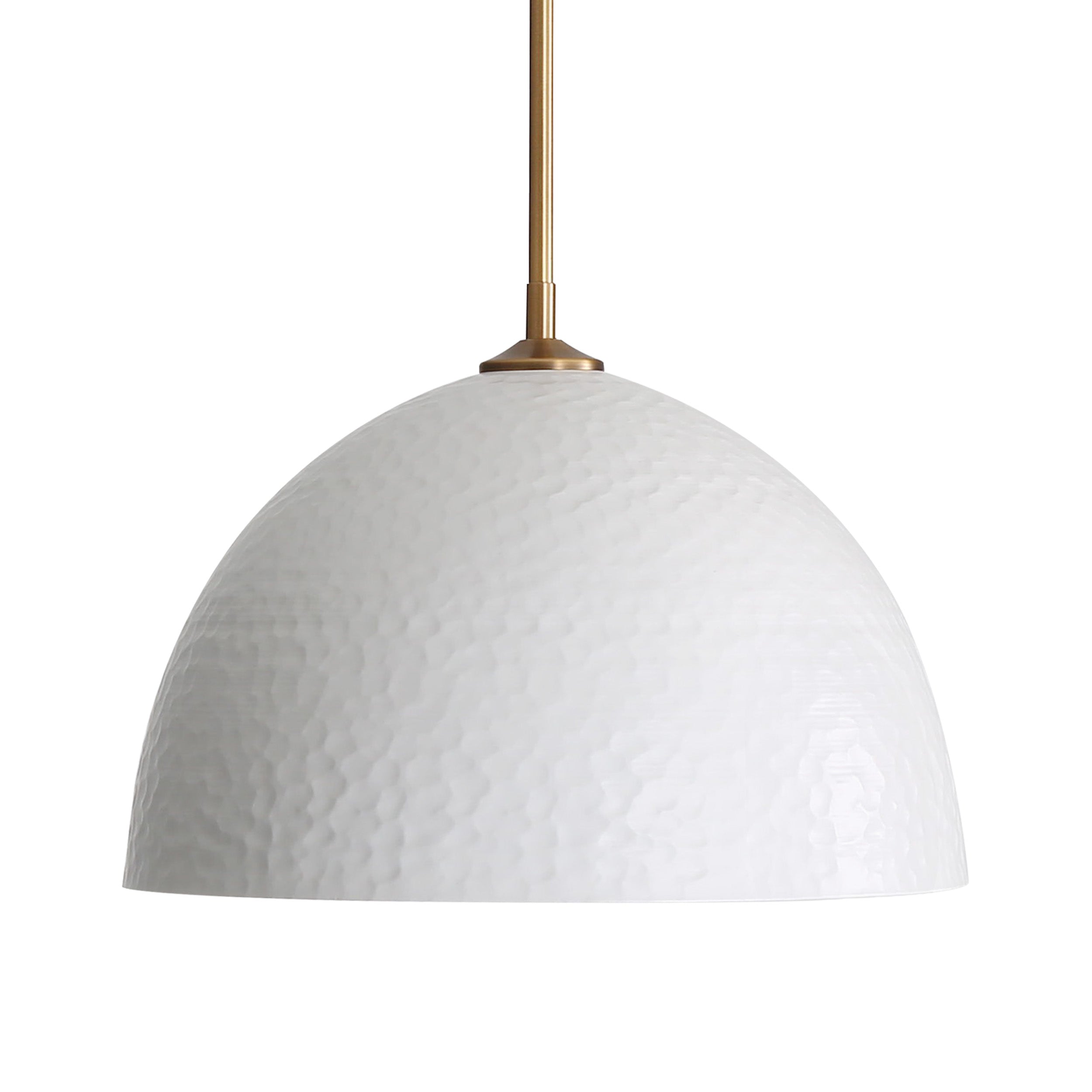 Golden Lighting Shepard 1-light Pendant in Modern Brass and Matte White shade - - Golden Lighting