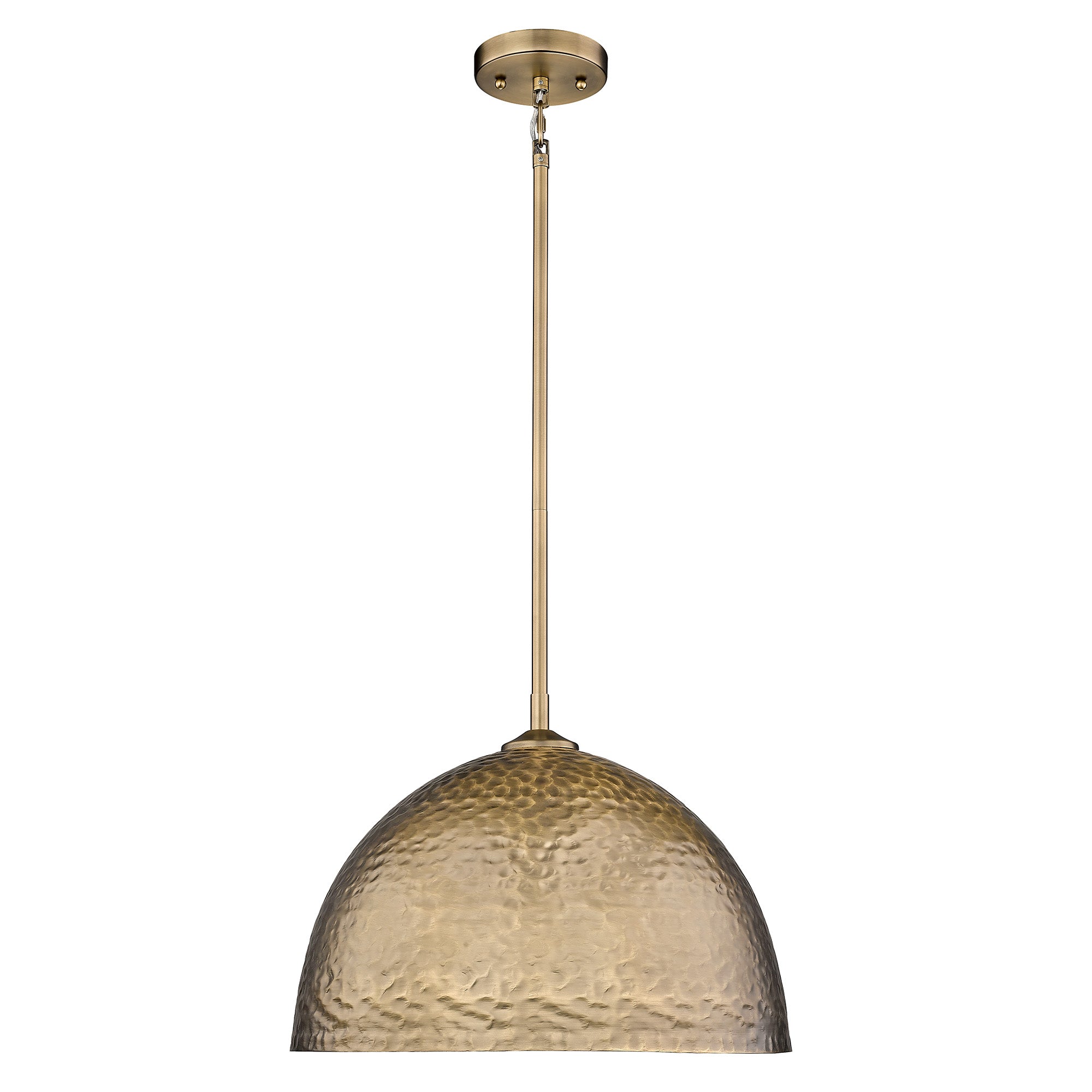 Golden Lighting Shepard 1-light Pendant in Modern Brass and Modern Brass shade - - Golden Lighting