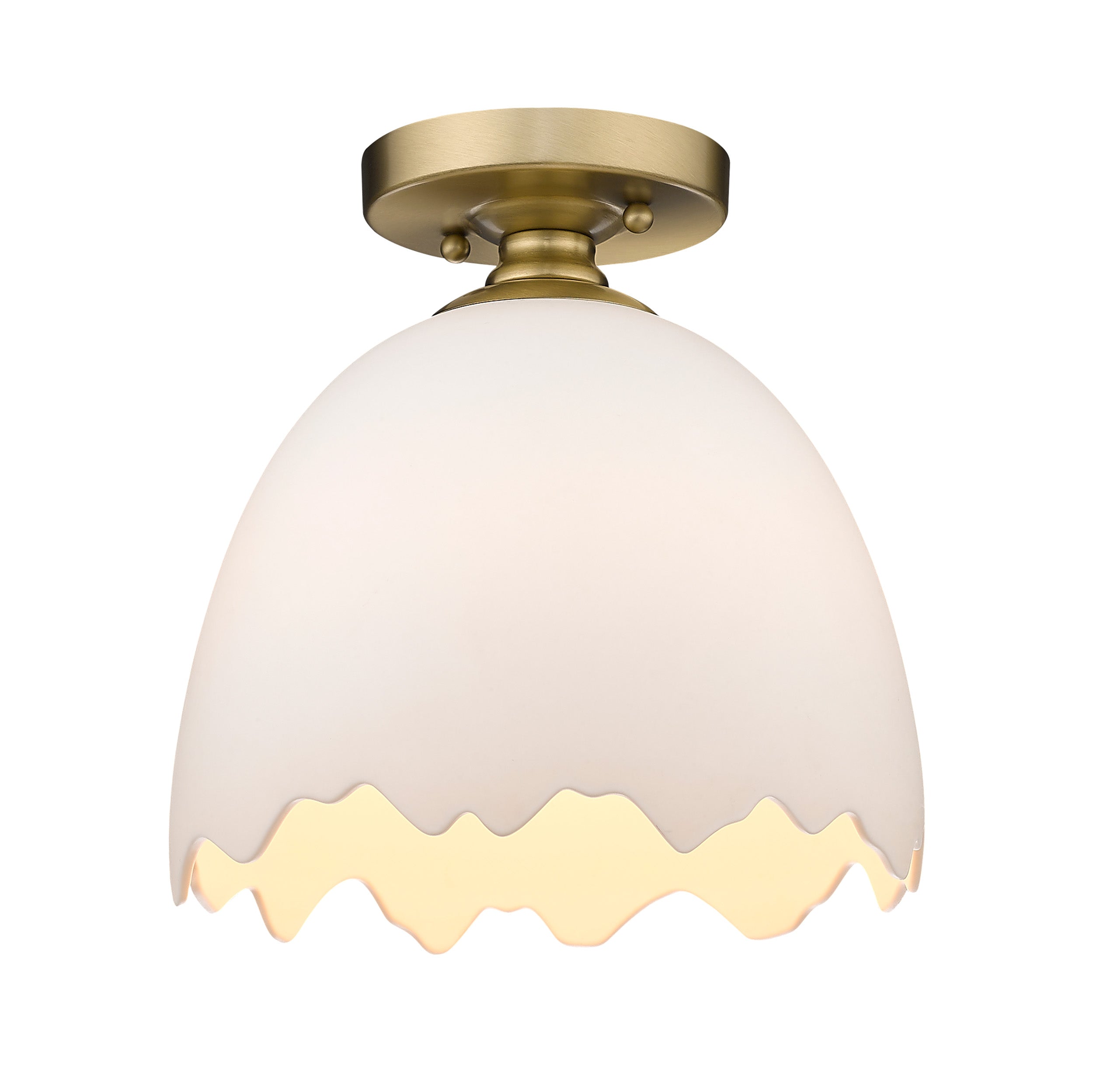 Brinkley 1-light Semi-Flush Mount in Brushed Champagne Brass