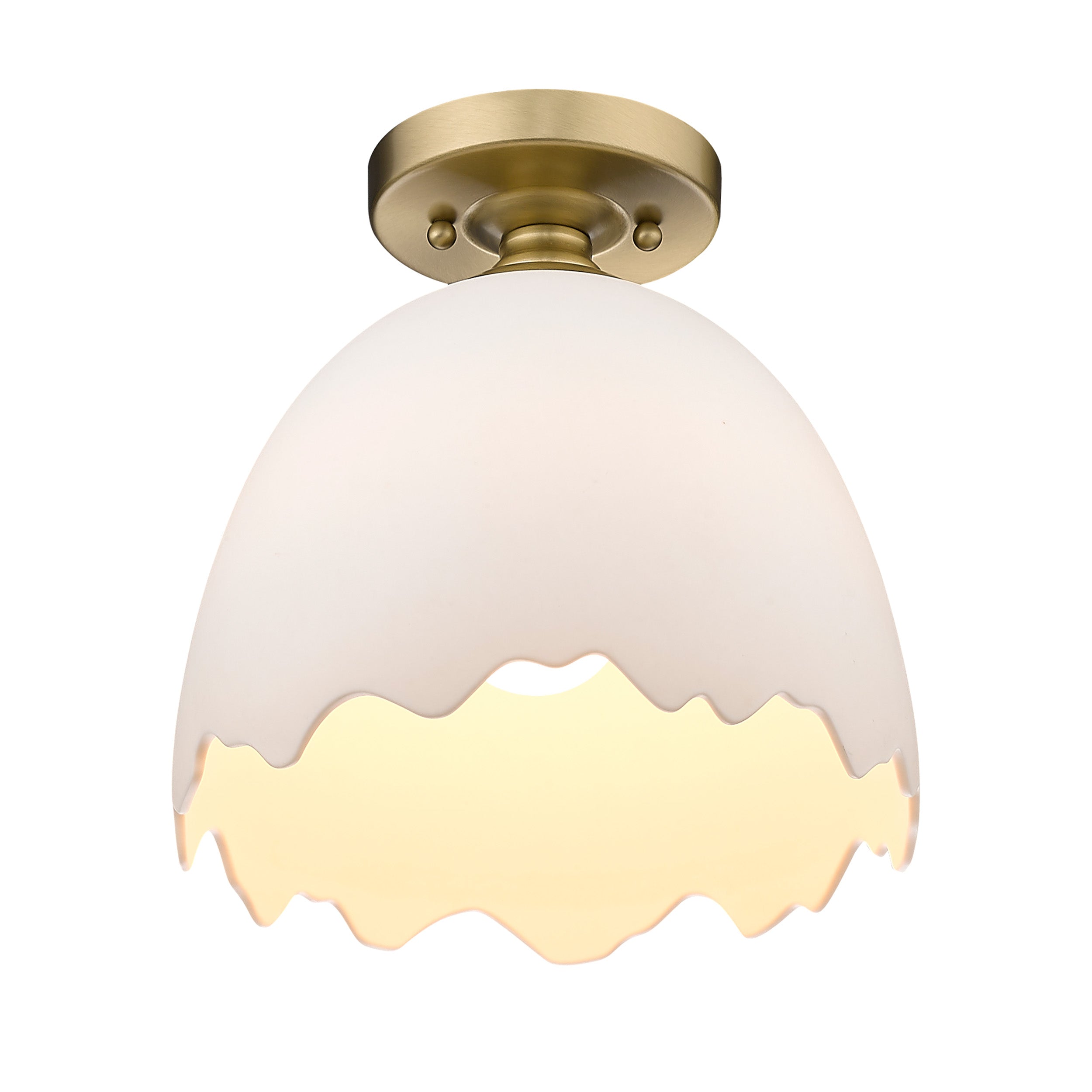 Brinkley 1-light Semi-Flush Mount in Brushed Champagne Brass