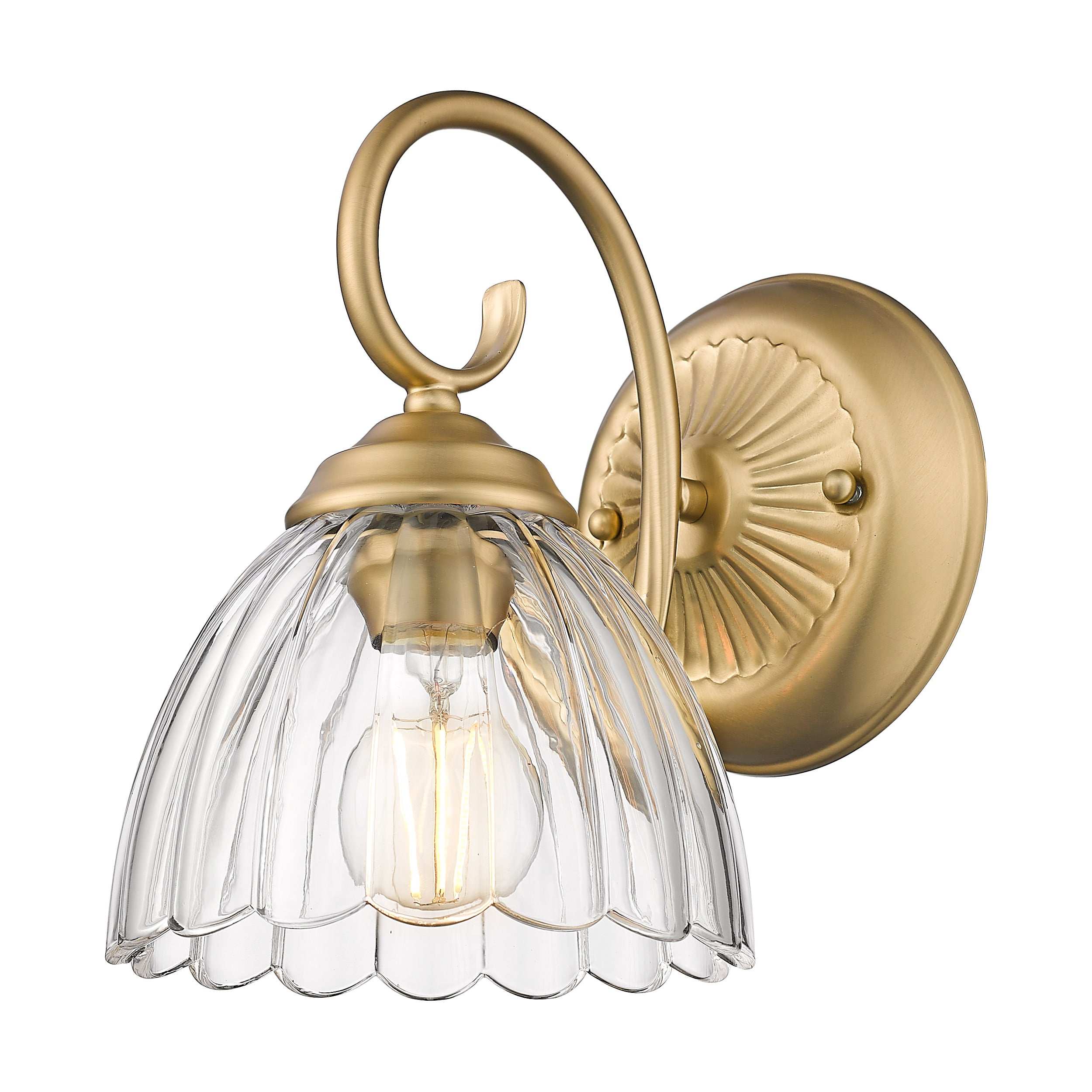 Golden Lighting Audra 1-light Wall Sconce in Brushed Champagne Brass - - Golden Lighting