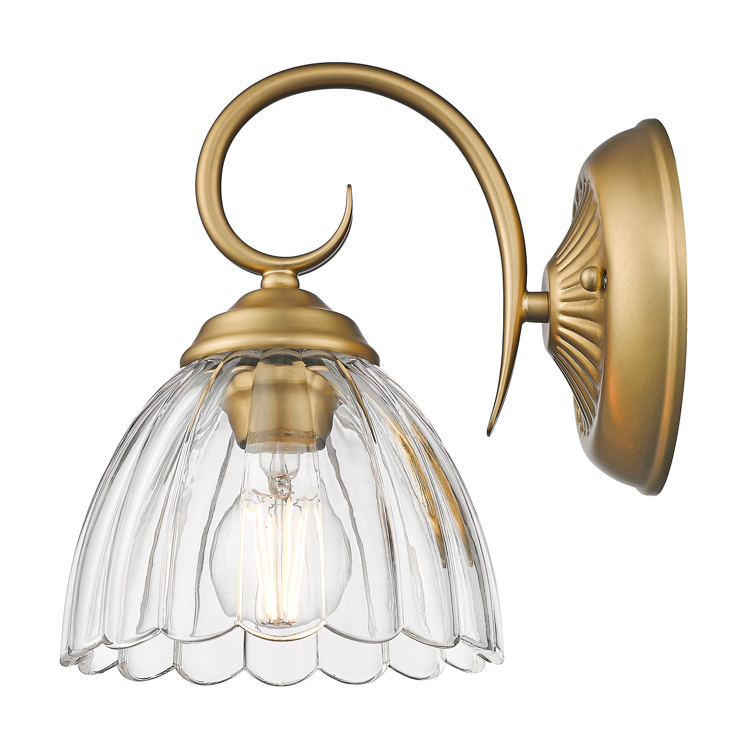 Golden Lighting Audra 1-light Wall Sconce in Brushed Champagne Brass - - Golden Lighting
