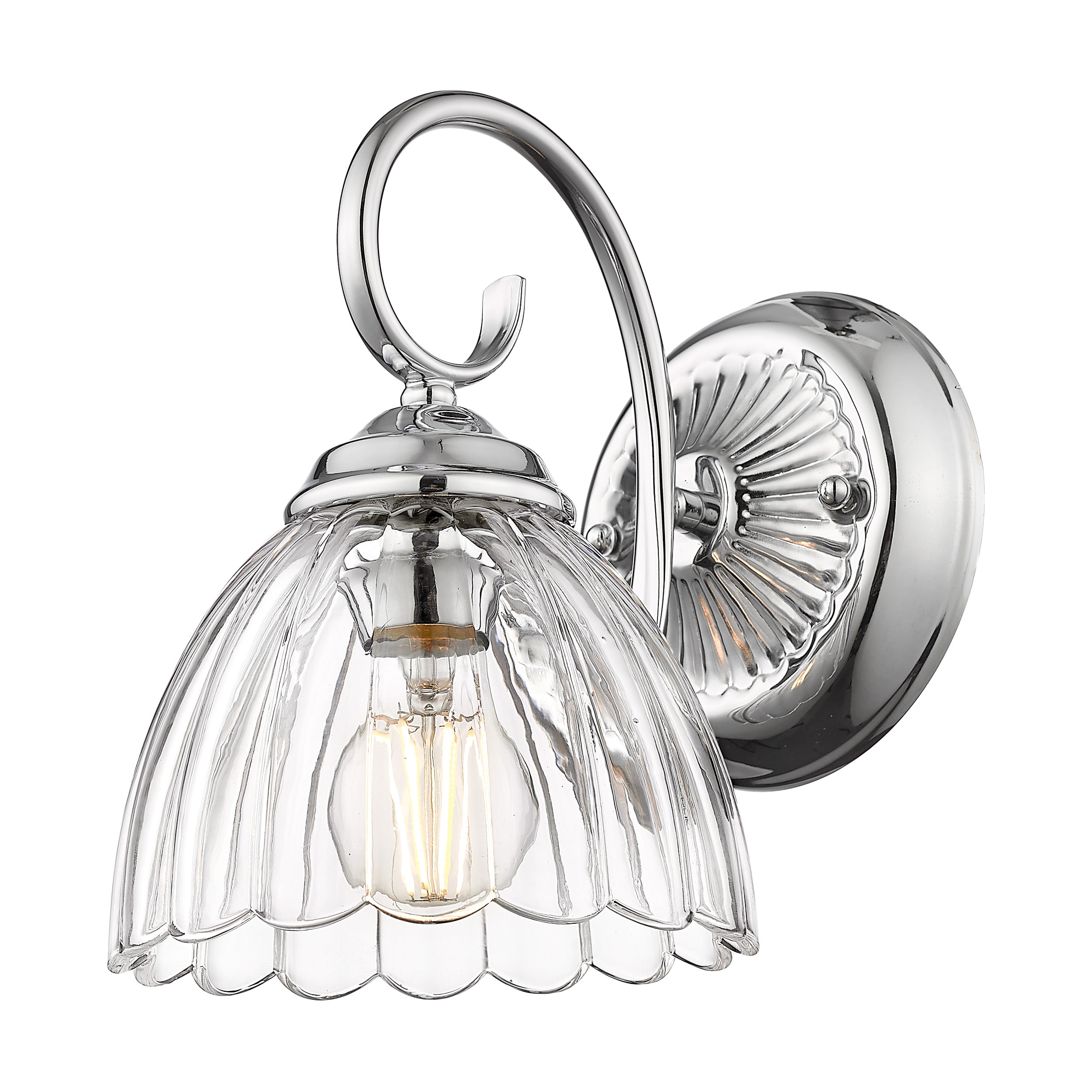 Golden Lighting Audra 1-light Wall Sconce in Chrome - - Golden Lighting