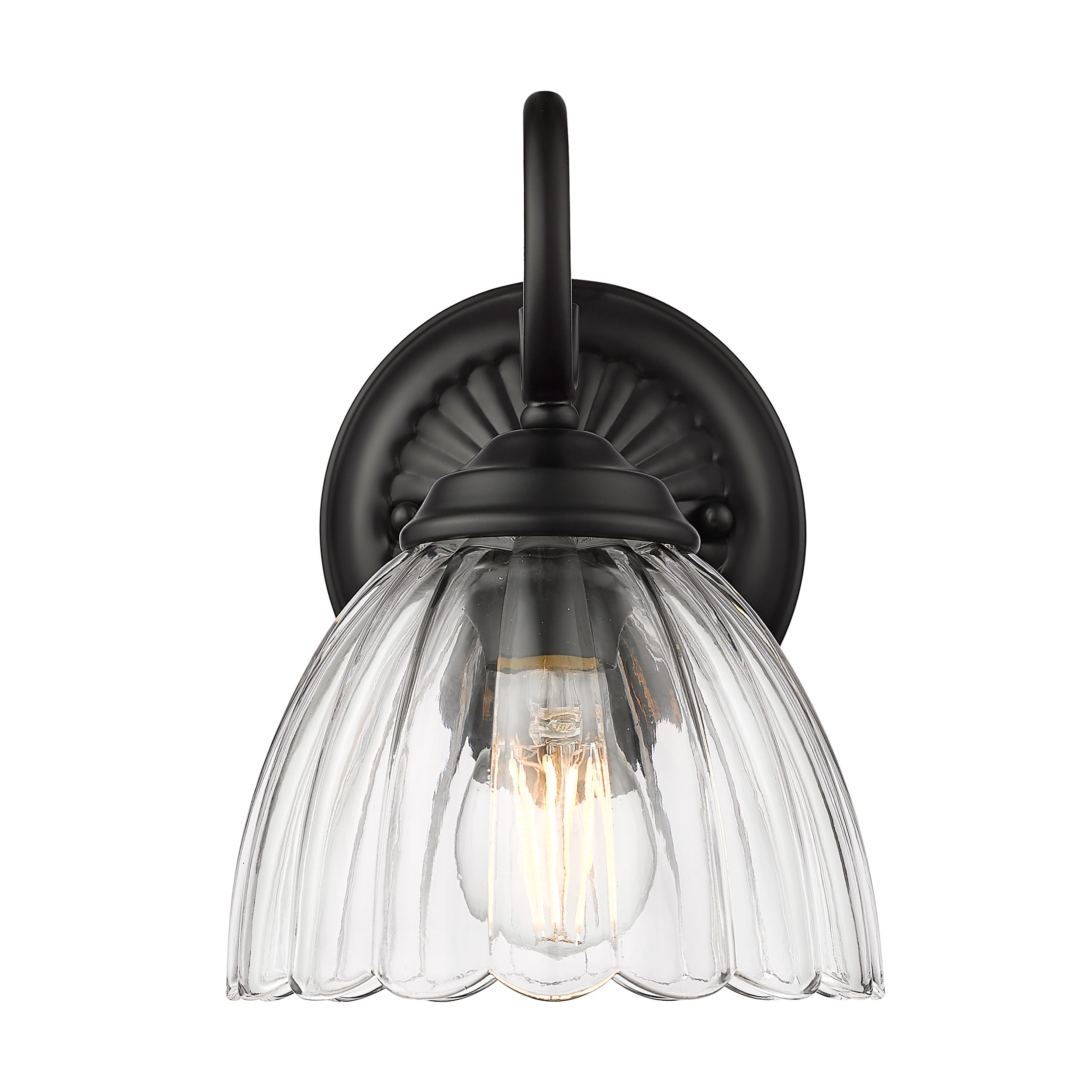 Golden Lighting Audra 1-light Wall Sconce in Matte Black