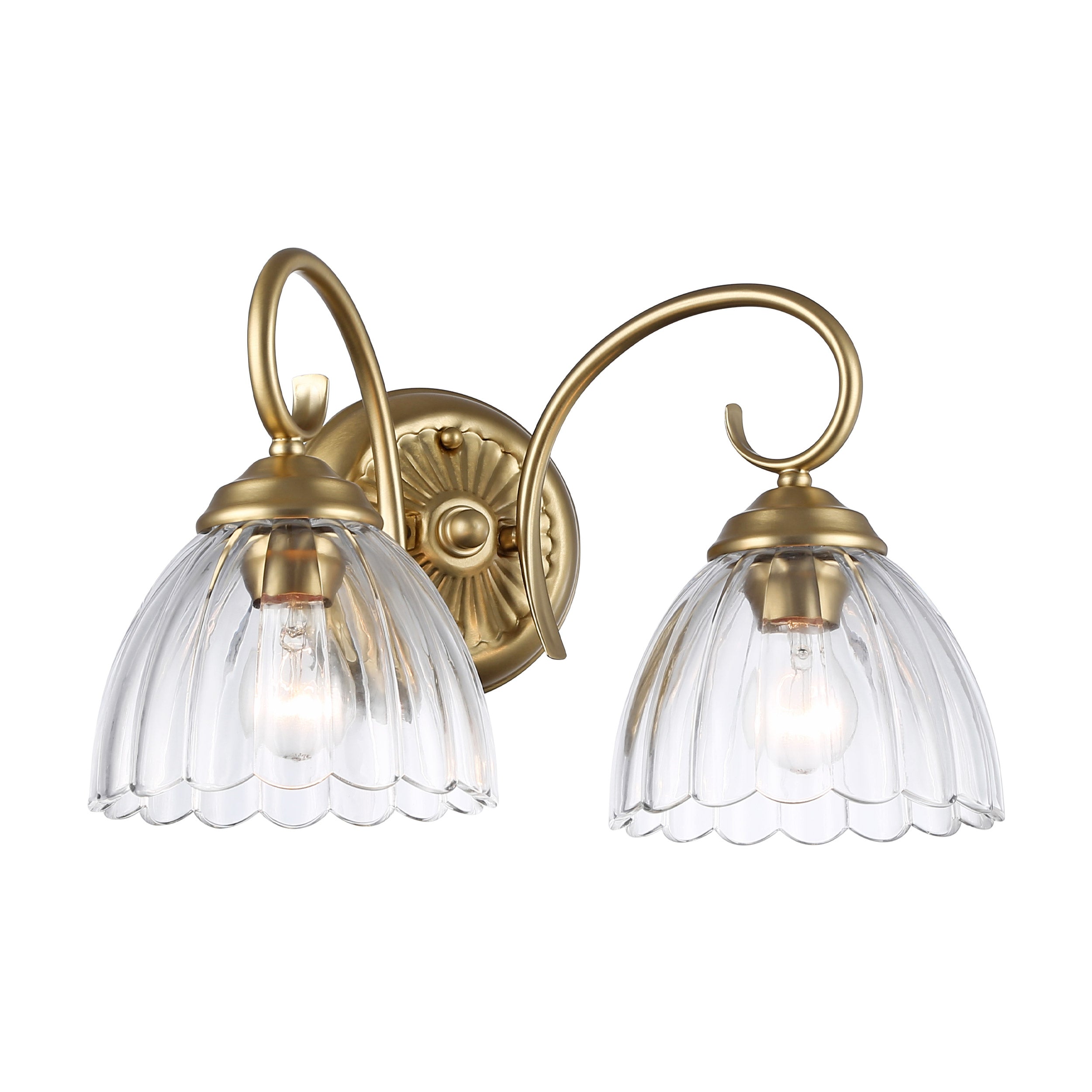 Golden Lighting Audra 2-light Vanity in Brushed Champagne Brass - - Golden Lighting