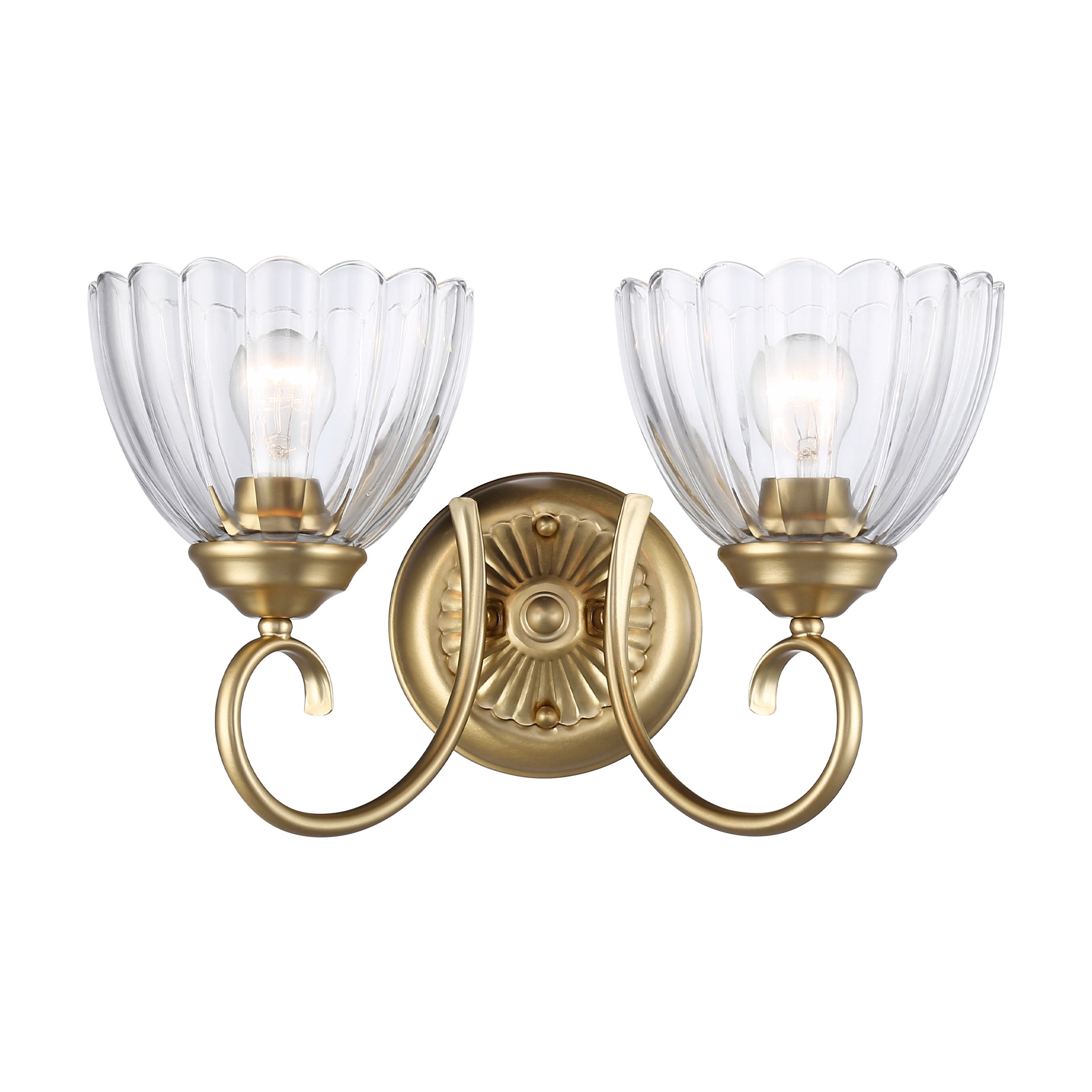 Golden Lighting Audra 2-light Vanity in Brushed Champagne Brass - - Golden Lighting