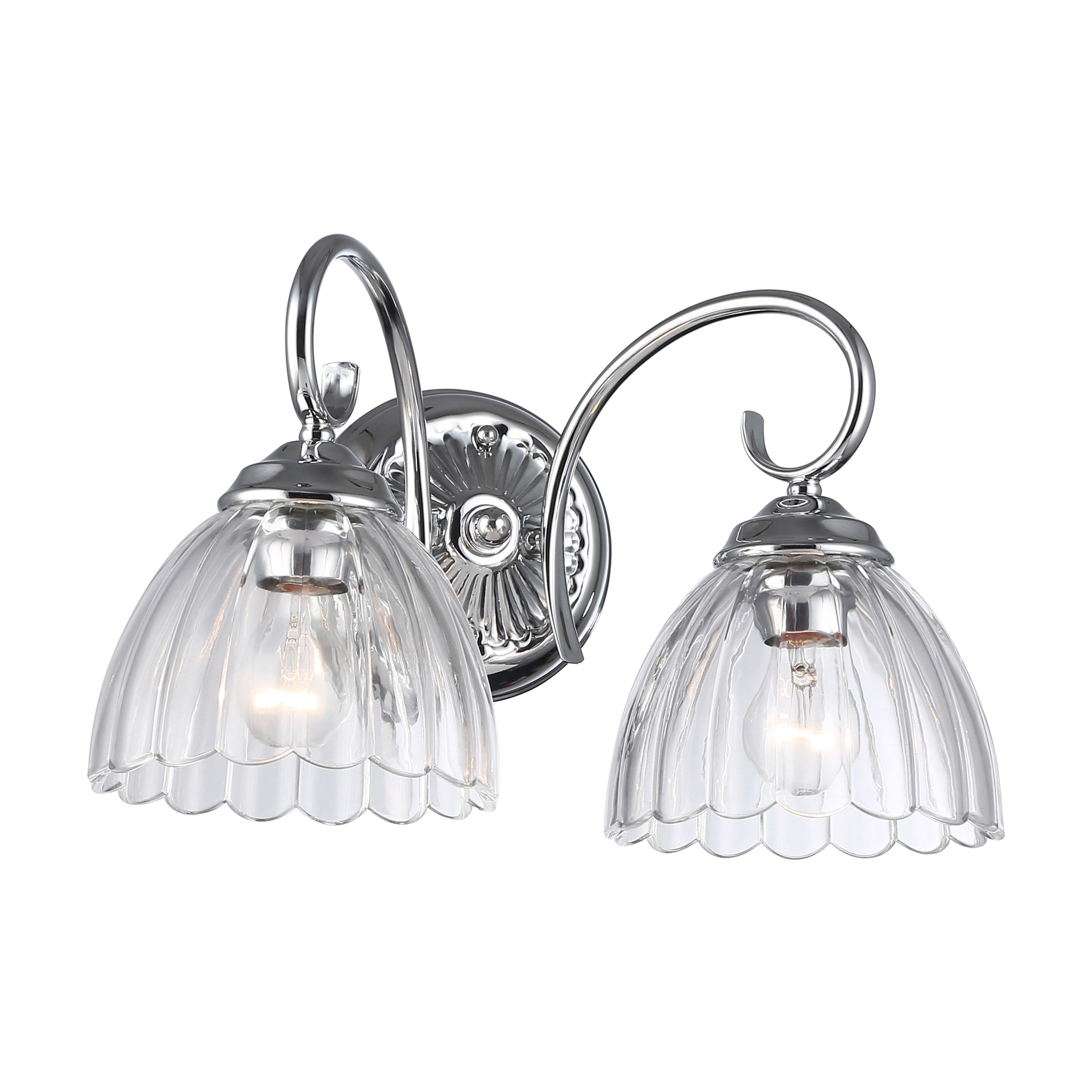 Golden Lighting Audra 2-light Vanity in Chrome - - Golden Lighting