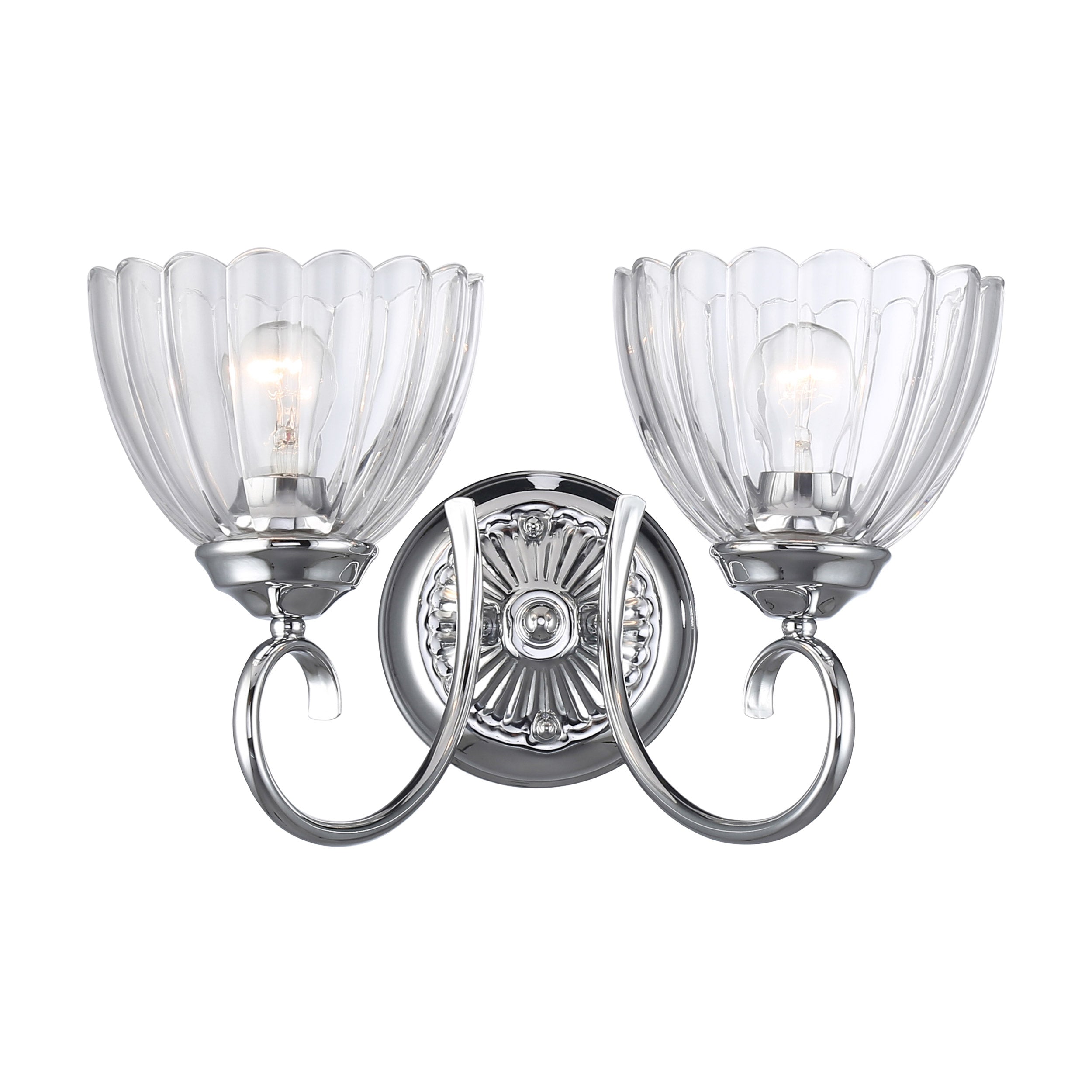 Golden Lighting Audra 2-light Vanity in Chrome - - Golden Lighting