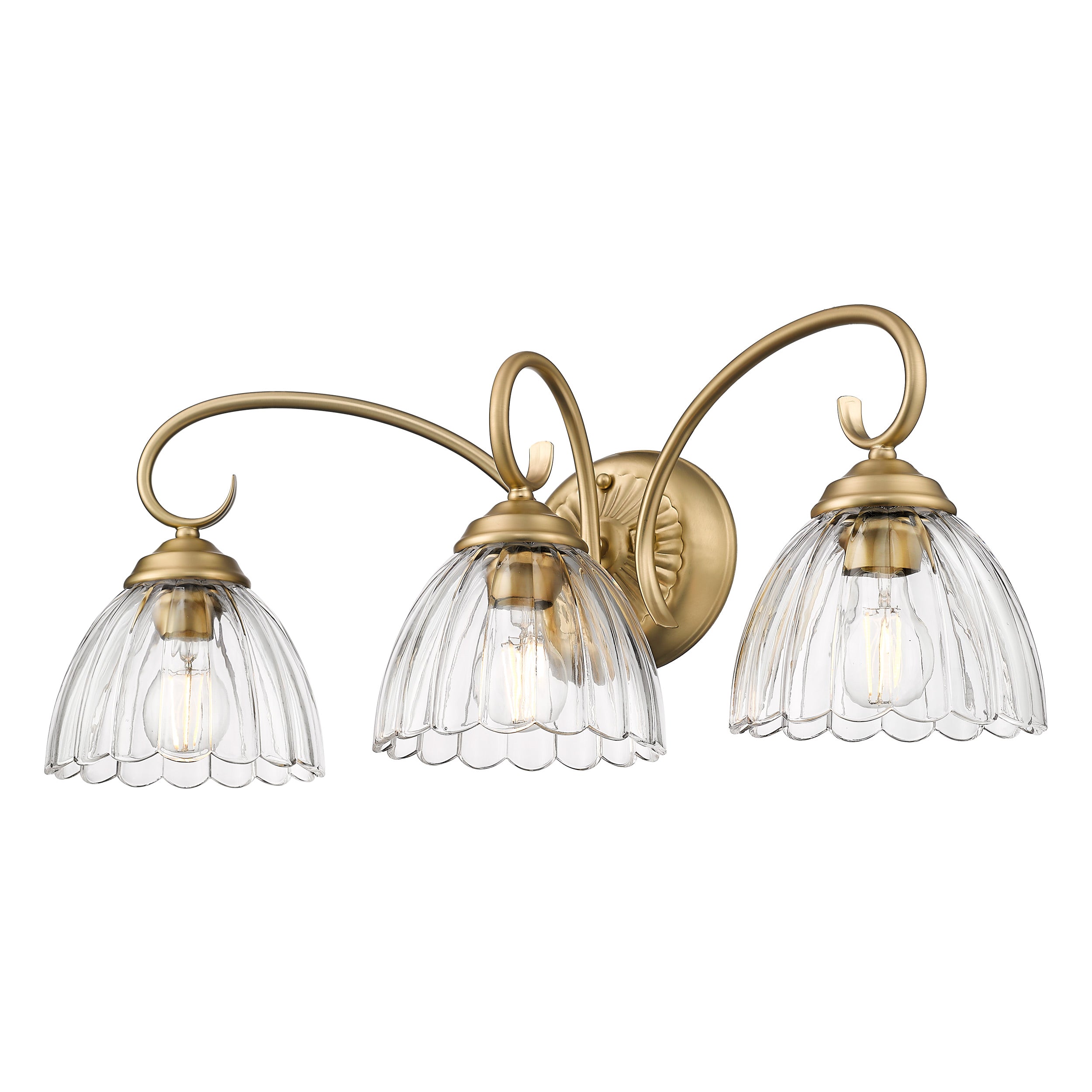 Golden Lighting Audra 3-light Vanity in Brushed Champagne Brass - - Golden Lighting
