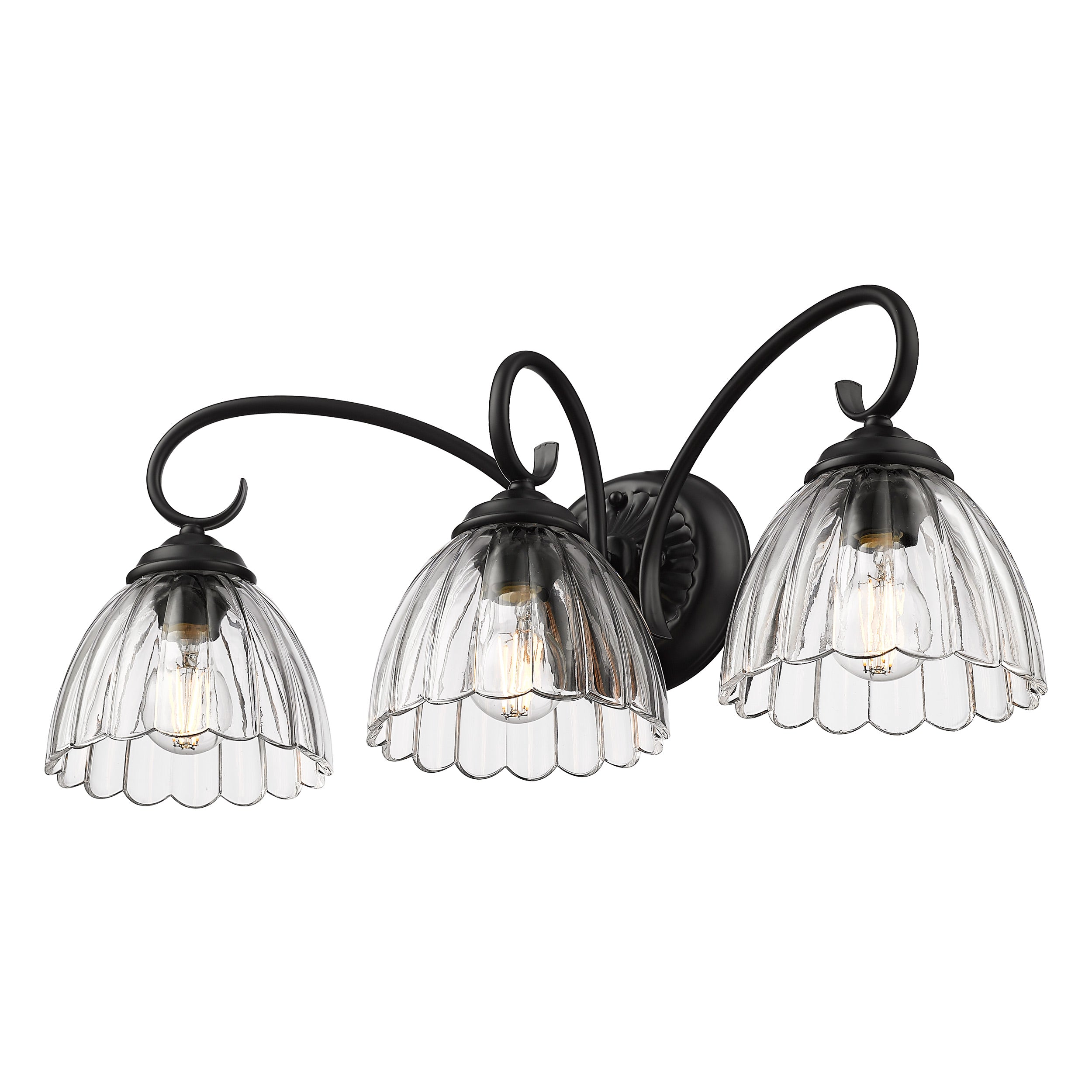 Golden Lighting Audra 3-light Vanity in Matte Black